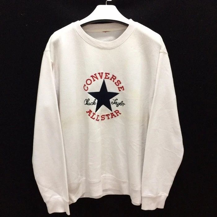 VTG 3/4 SLEEVE 'CONVERSE' ALL STARS DENIM CHORE JACKET AMAZING SUN FADES 2XL