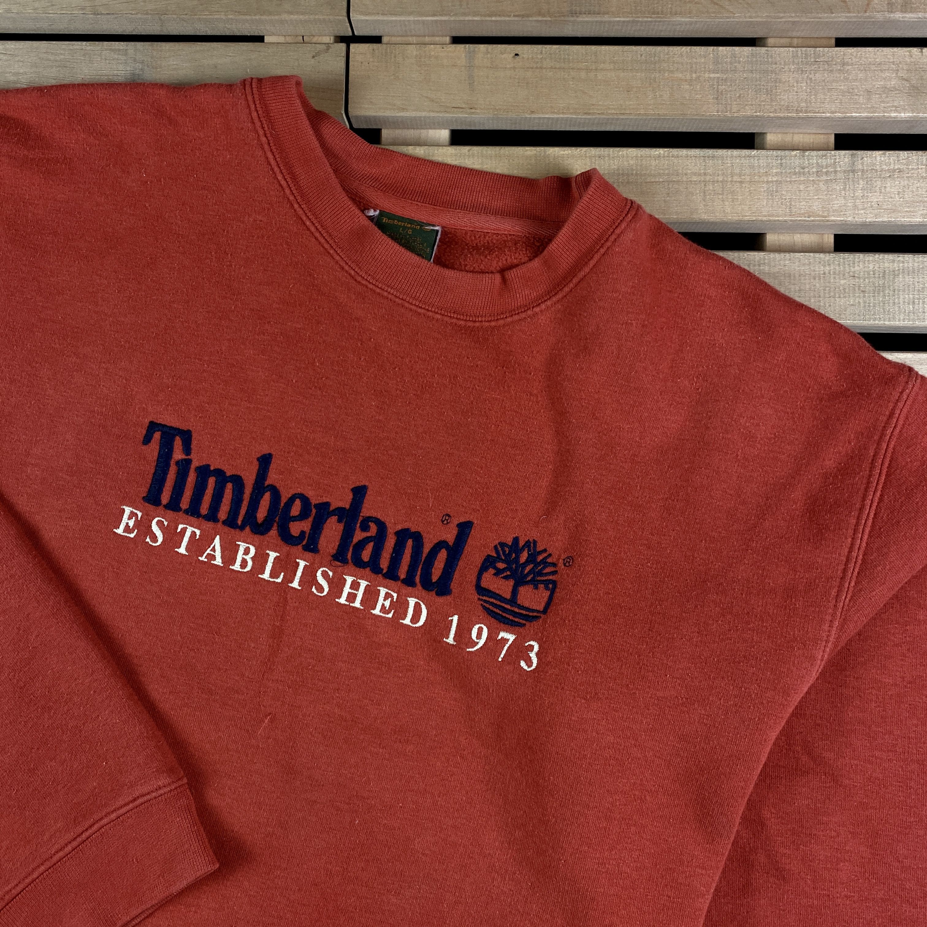 Timberland × Vintage Mens Sweatshirt Timberland Vintage Big Logo Size L Size US L / EU 52-54 / 3 - 2 Thumbnail
