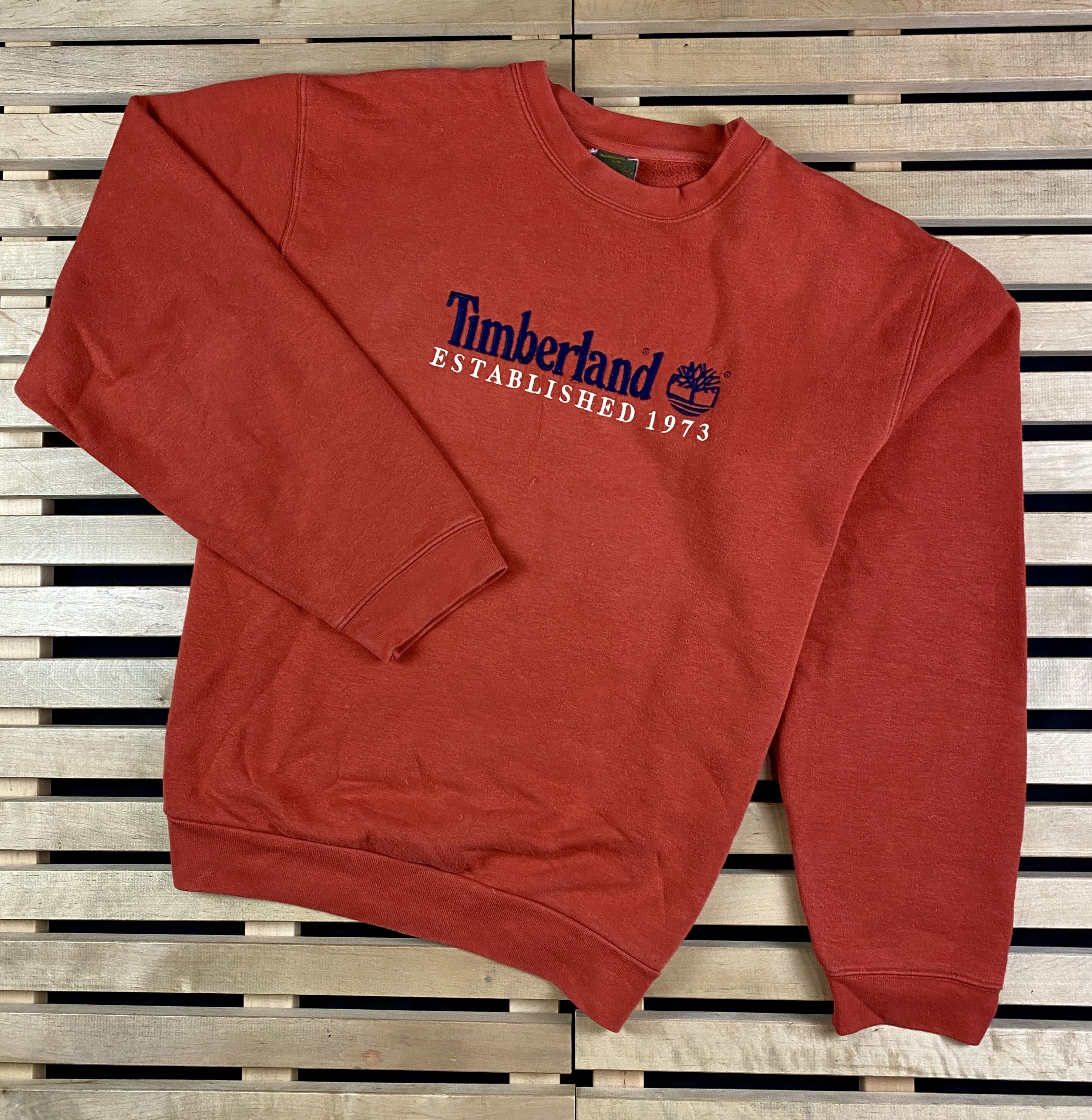 Timberland × Vintage Mens Sweatshirt Timberland Vintage Big Logo Size L Size US L / EU 52-54 / 3 - 1 Thumbnail