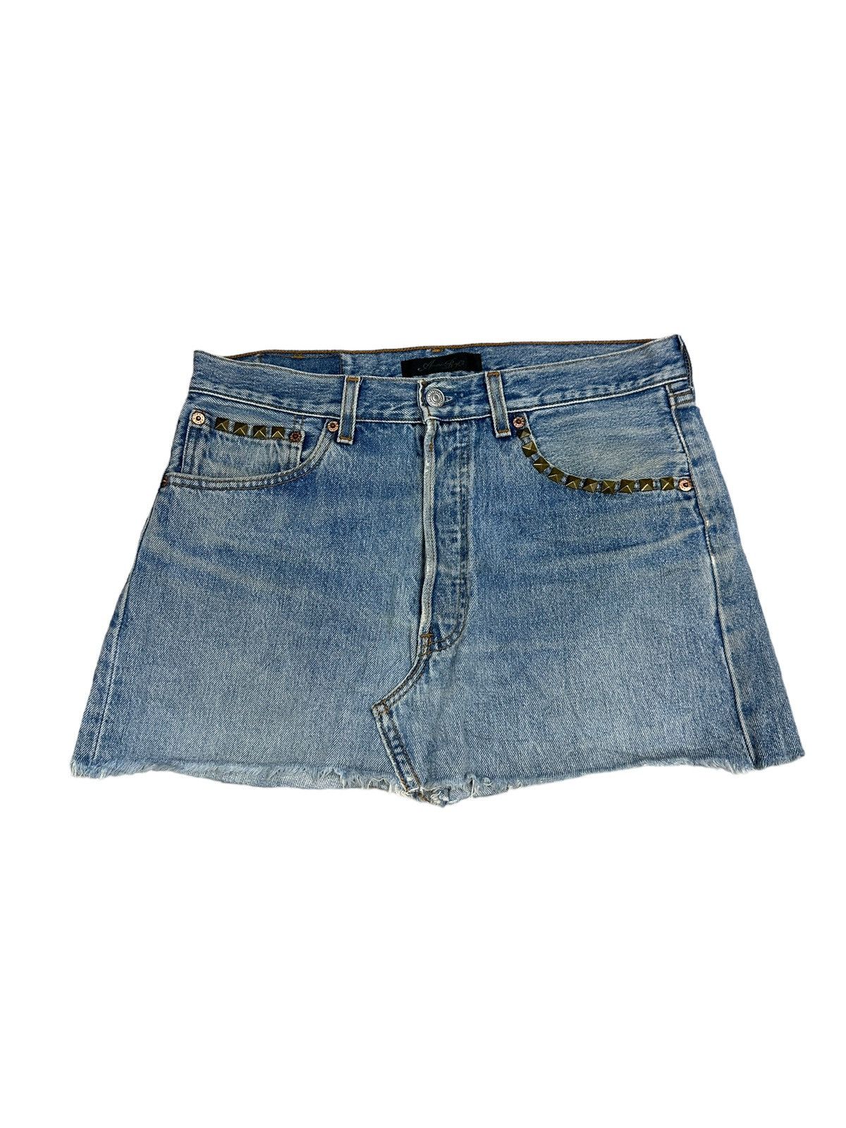 image of Levis Denim Punk Usa Skirt in Blue, Women's (Size 32)