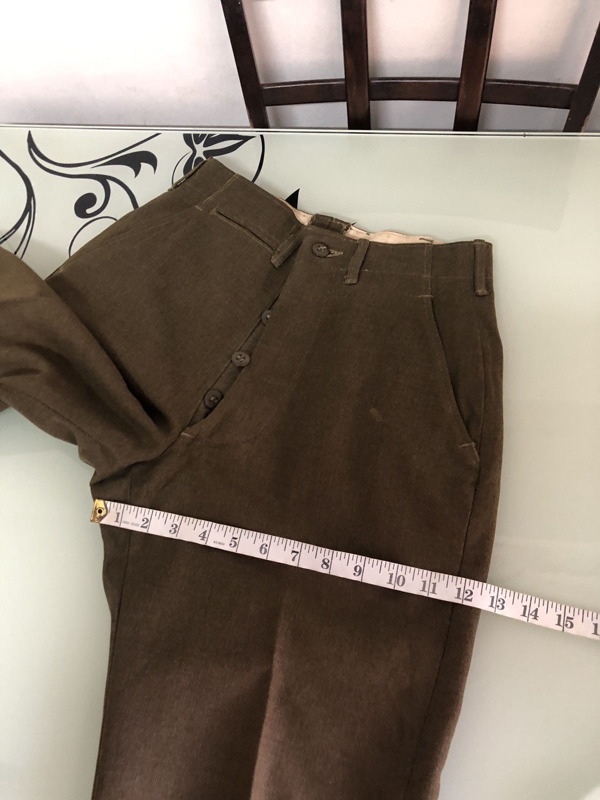 Vintage Rare❗️Vintage 40s Us Army 18oz Trousers Wool Pants Size US 26 / EU 42 - 21 Thumbnail