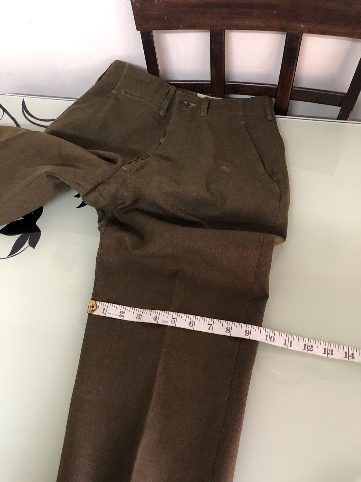 Vintage Rare❗️Vintage 40s Us Army 18oz Trousers Wool Pants Size US 26 / EU 42 - 22 Thumbnail