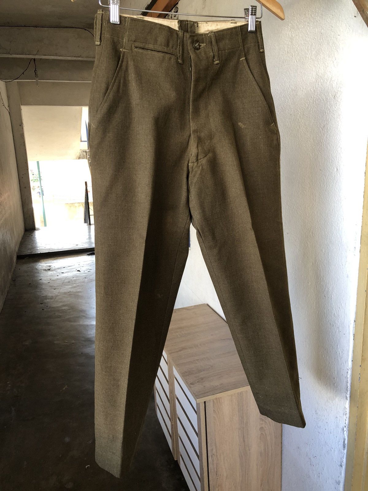 Vintage Rare❗️Vintage 40s Us Army 18oz Trousers Wool Pants Size US 26 / EU 42 - 4 Thumbnail
