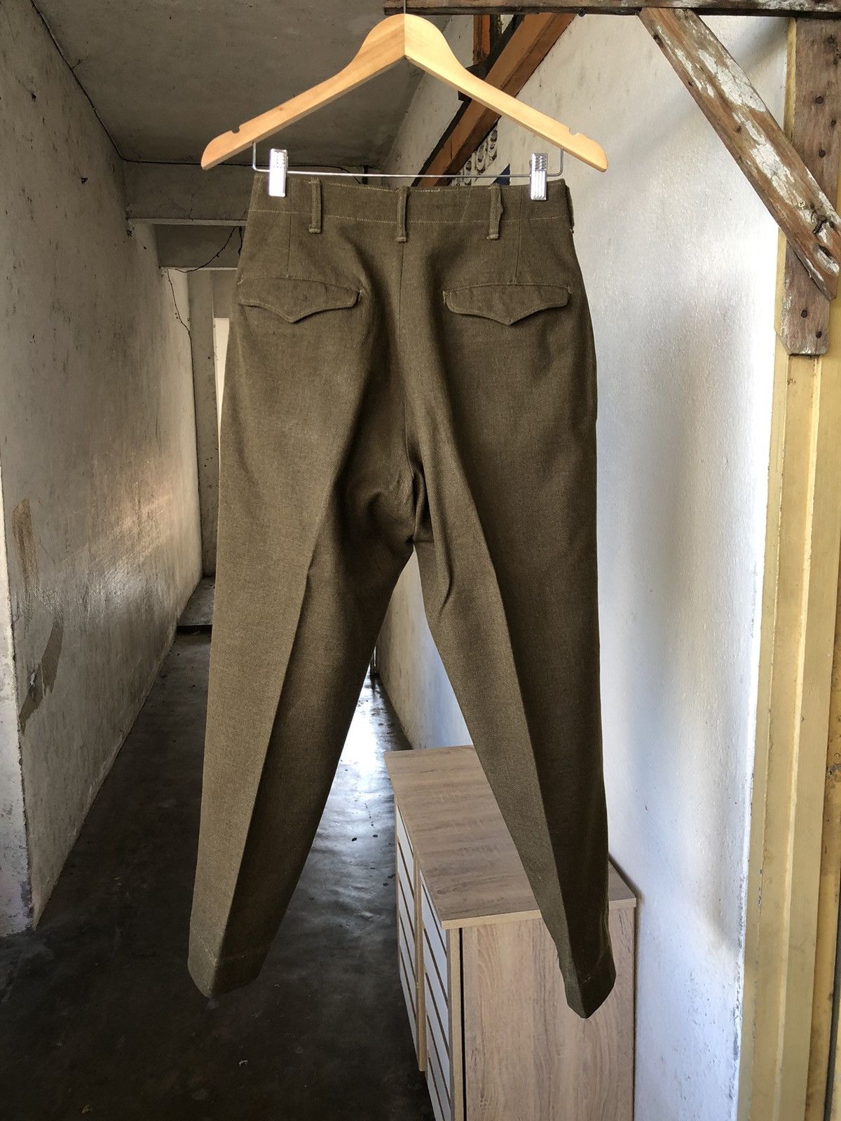 Vintage Rare❗️Vintage 40s Us Army 18oz Trousers Wool Pants Size US 26 / EU 42 - 12 Thumbnail