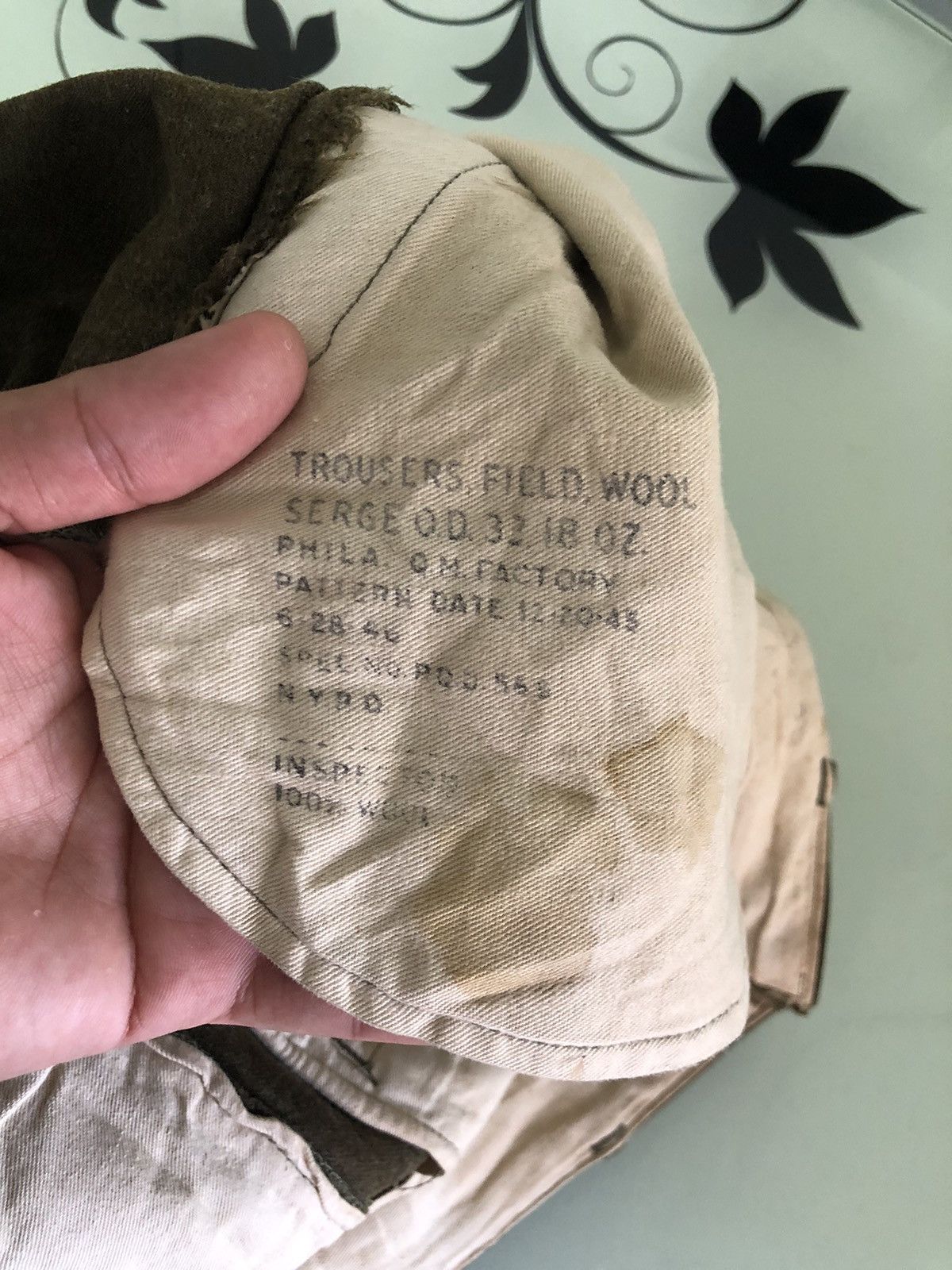 Vintage Rare❗️Vintage 40s Us Army 18oz Trousers Wool Pants Size US 26 / EU 42 - 18 Thumbnail