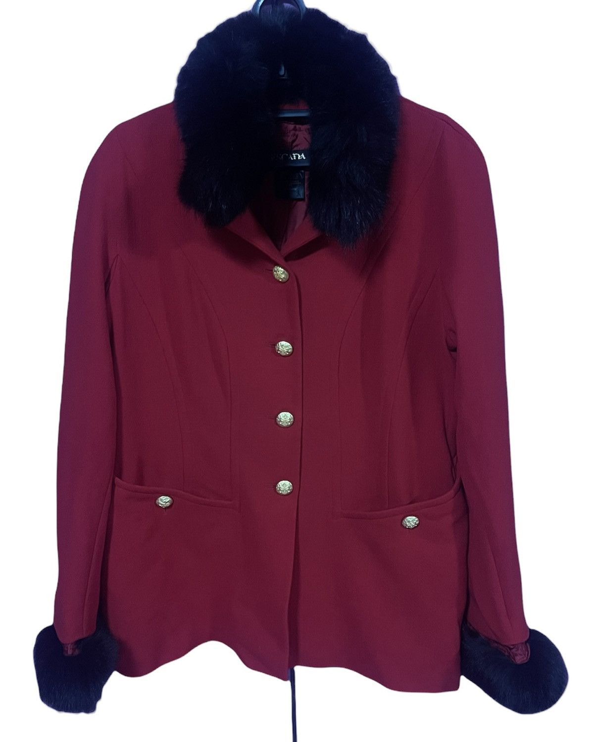 image of Escada Margaretha Ley Jacket Germany in Red, Men's (Size Small)