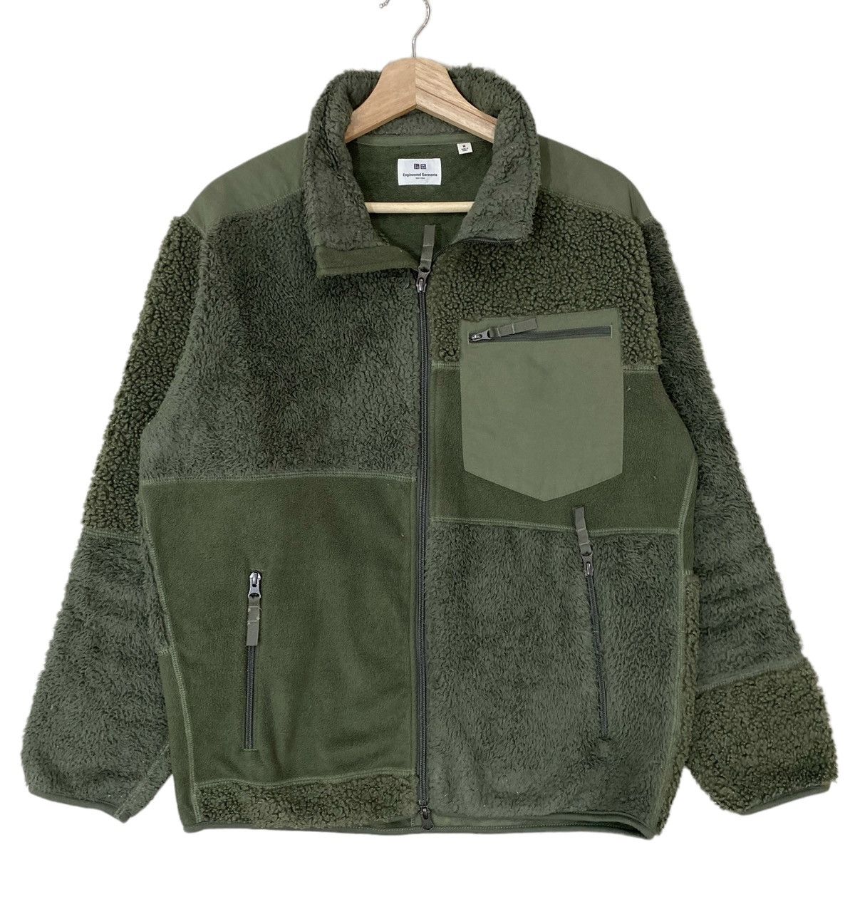 Engineered Garments × Uniqlo ⚡️EG X UNIQLO PATCHWORK SPLIT DEEP PILED FLEECE JACKET Size US M / EU 48-50 / 2 - 4 Thumbnail