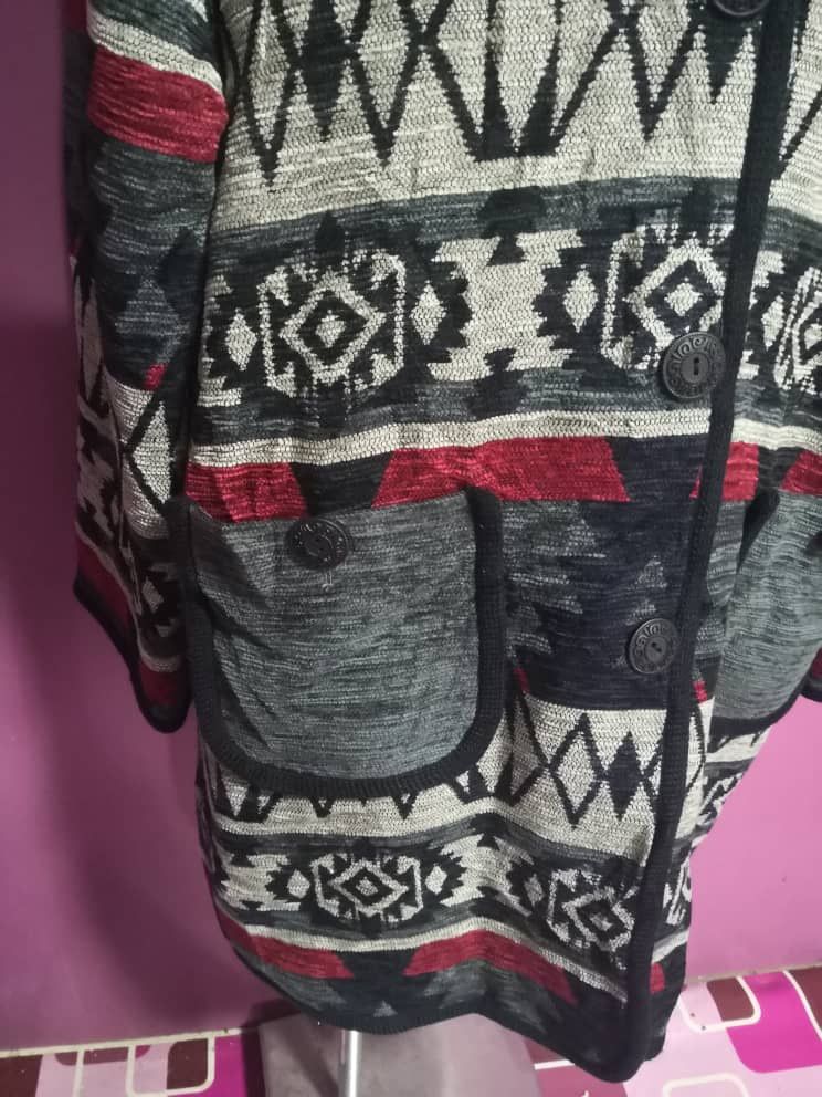 Japanese Brand ORANGE NIKORA MULTICALOUR SIZE L LONG JACKET WOOL NAVAJO Size US L / EU 52-54 / 3 - 3 Thumbnail