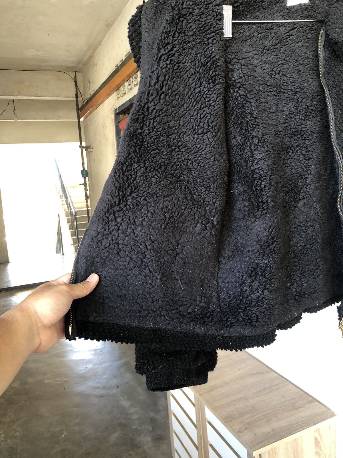 Issey Miyake Vintage Tsumori Chisato Black Boa Blouson Jackets Size L / US 10 / IT 46 - 16 Thumbnail