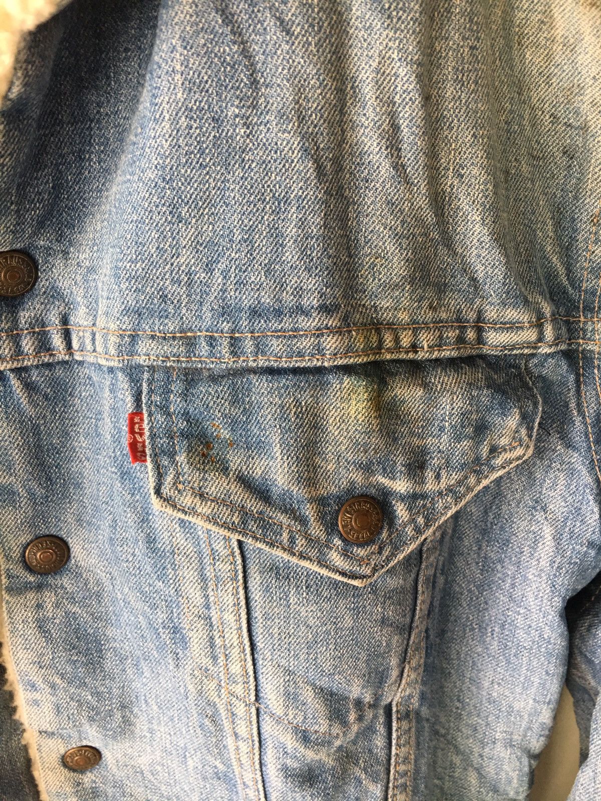 Levi's Vintage Clothing VINTAGE LEVI'S 70s BLUE JACKET SUNDFEDED JEANS USA Size US L / EU 52-54 / 3 - 11 Thumbnail