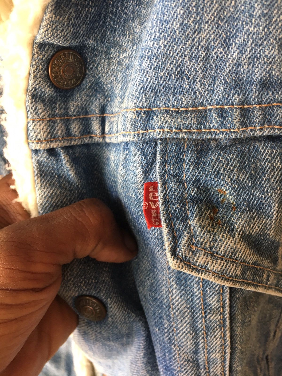 Levi's Vintage Clothing VINTAGE LEVI'S 70s BLUE JACKET SUNDFEDED JEANS USA Size US L / EU 52-54 / 3 - 13 Thumbnail