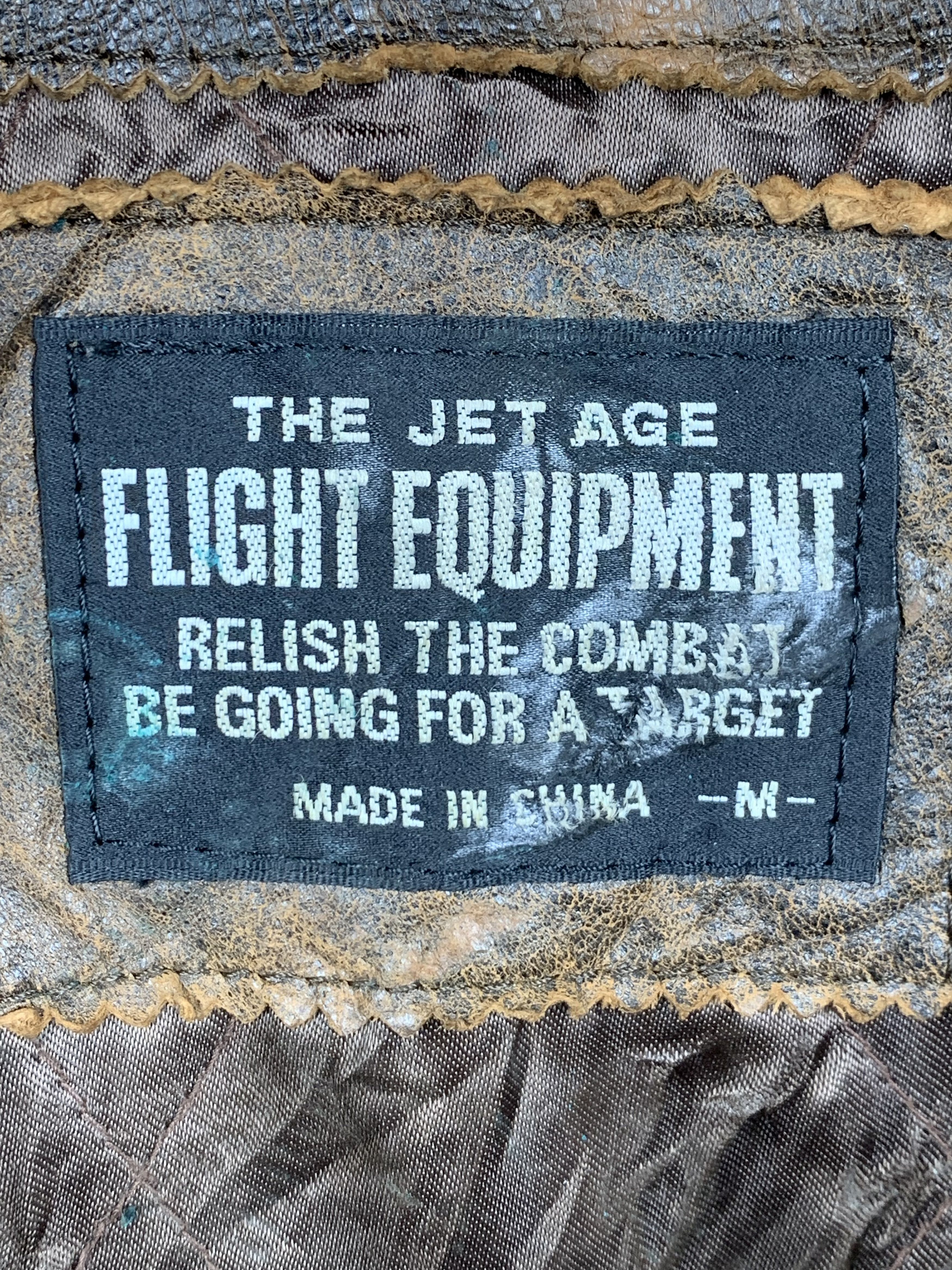 Vintage Vintage 80s The Jet Age Leather Bomber Flight Jacket J1173 Size US M / EU 48-50 / 2 - 7 Thumbnail