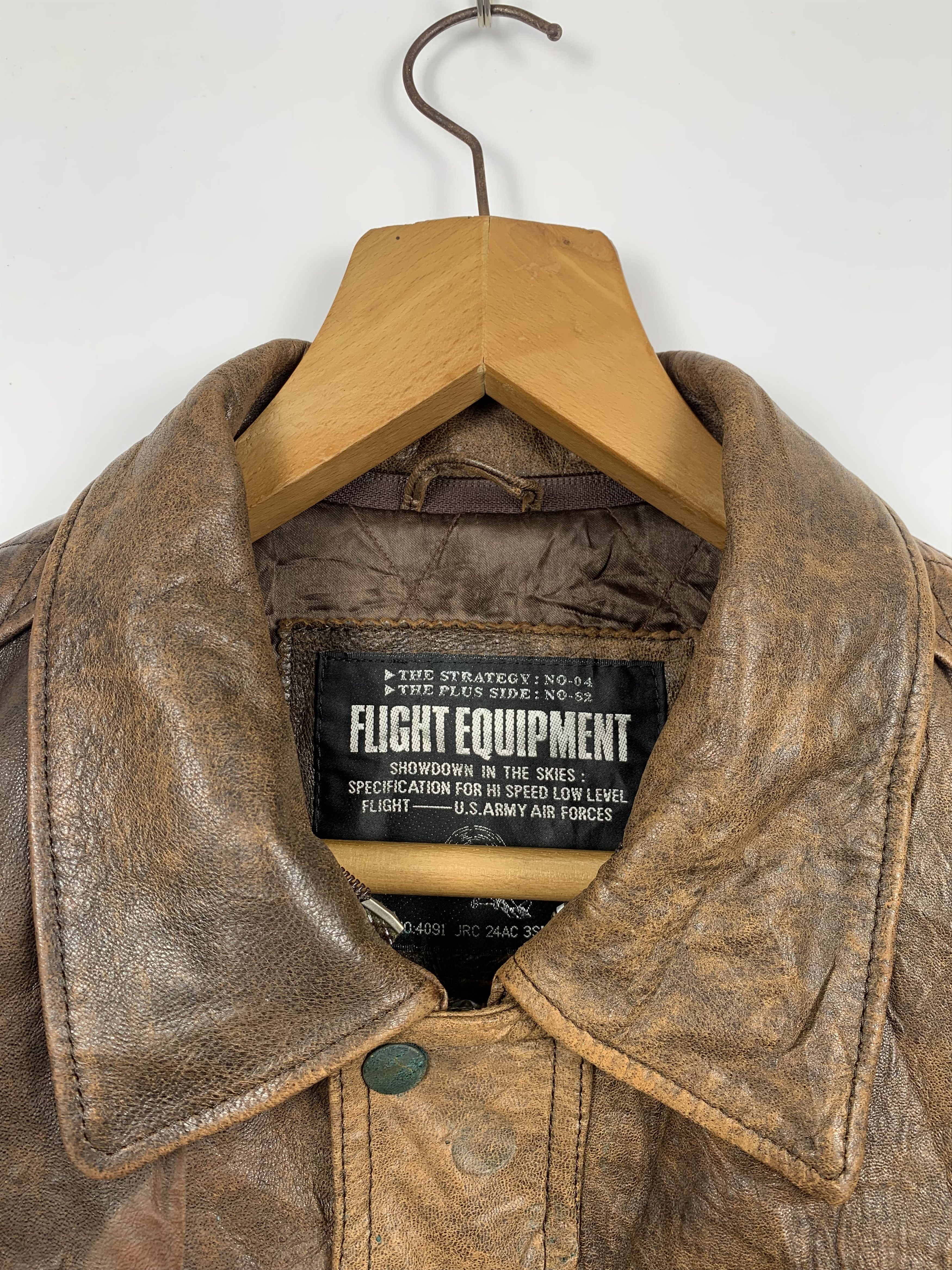 Vintage Vintage 80s The Jet Age Leather Bomber Flight Jacket J1173 Size US M / EU 48-50 / 2 - 6 Thumbnail