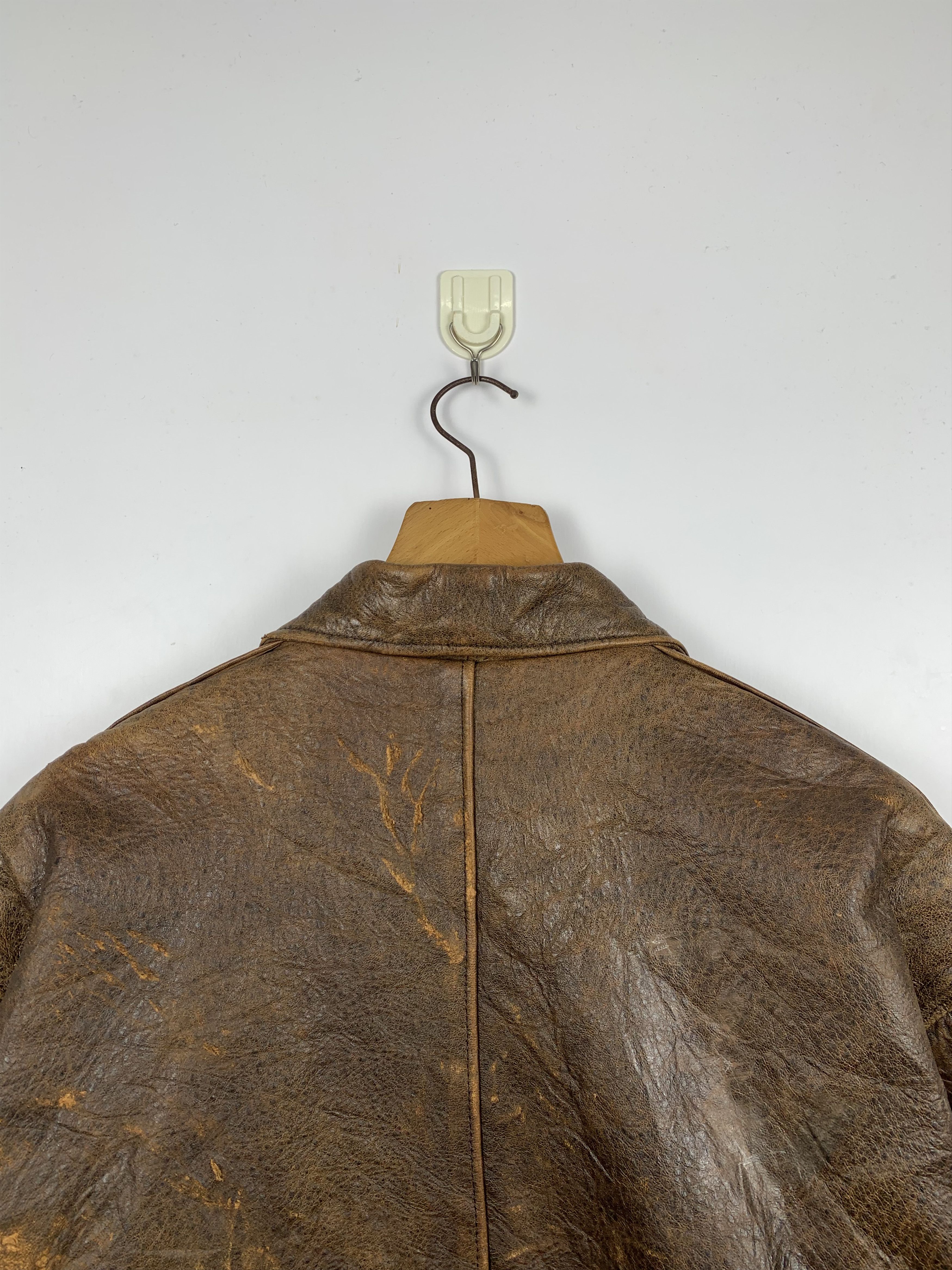 Vintage Vintage 80s The Jet Age Leather Bomber Flight Jacket J1173 Size US M / EU 48-50 / 2 - 4 Thumbnail