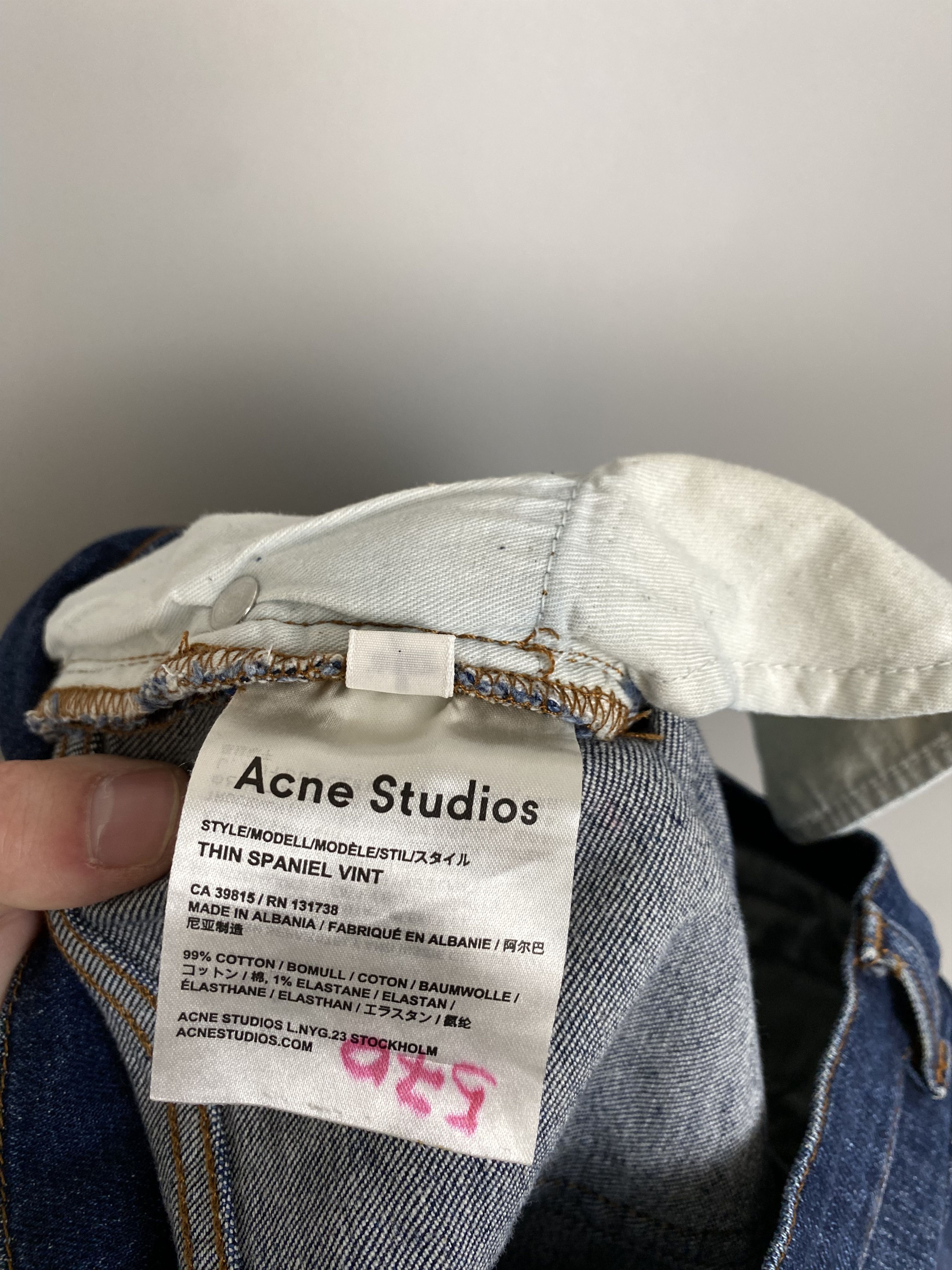 Acne Studios Acne Studios Thin Spaniel Vint Denim Jeans W29 L32 Size US 29 - 11 Thumbnail