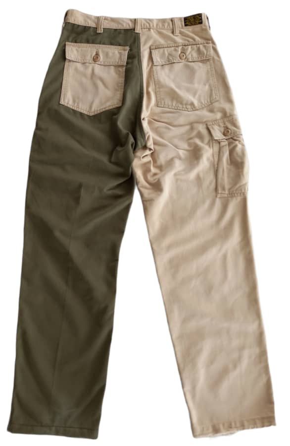 Schott × Vintage Rare!!Schott Reconstruct Patchwork Tactical Cargo Pants Size US 31 - 2 Thumbnail