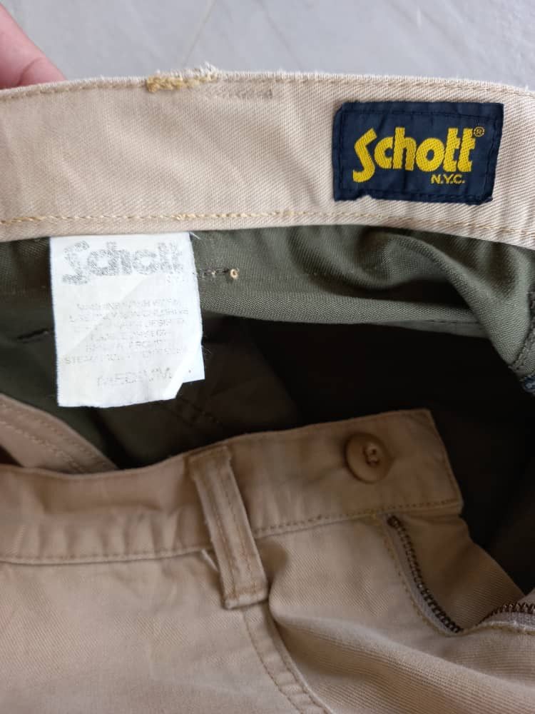 Schott × Vintage Rare!!Schott Reconstruct Patchwork Tactical Cargo Pants Size US 31 - 12 Thumbnail