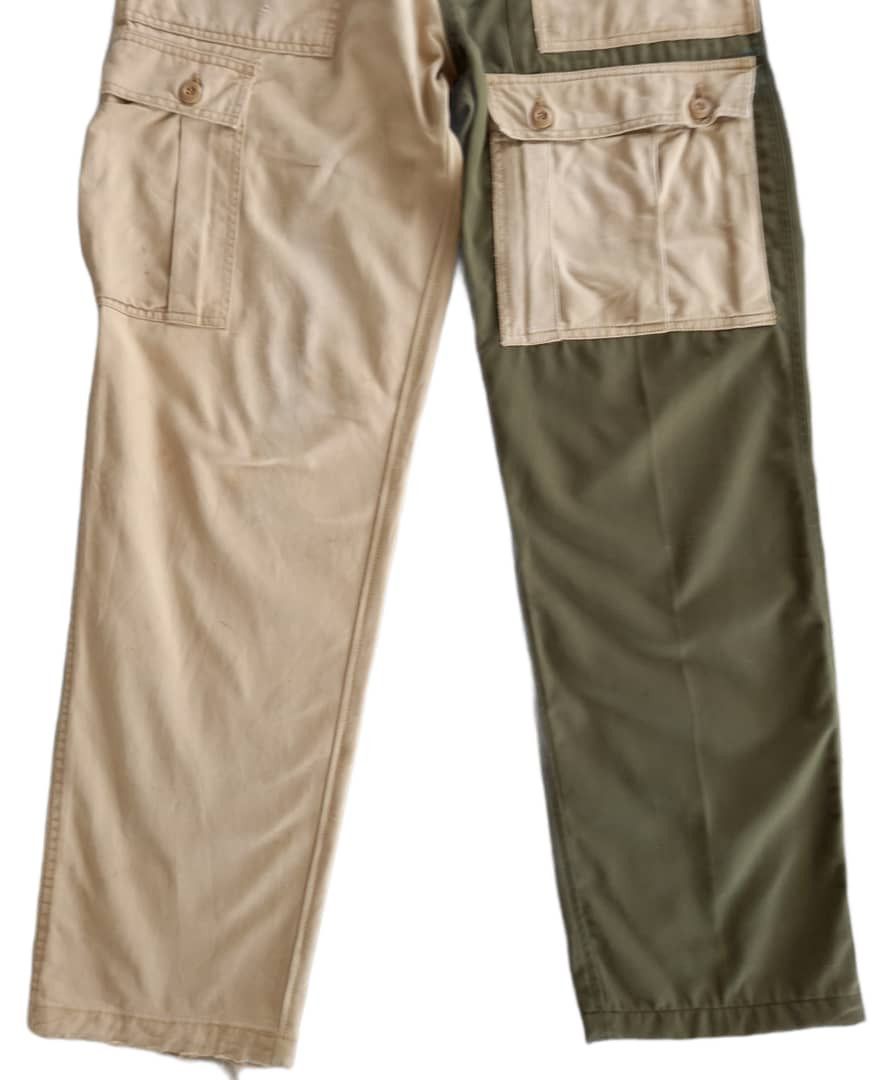Schott × Vintage Rare!!Schott Reconstruct Patchwork Tactical Cargo Pants Size US 31 - 4 Thumbnail