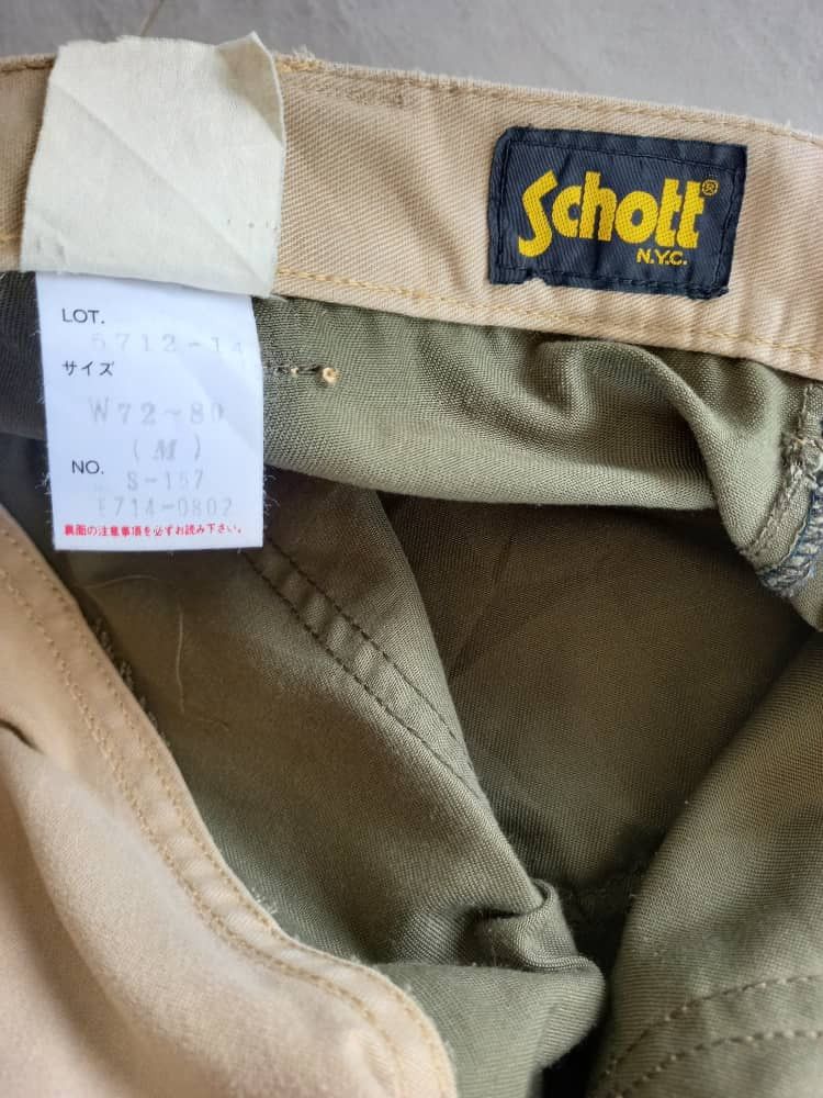 Schott × Vintage Rare!!Schott Reconstruct Patchwork Tactical Cargo Pants Size US 31 - 13 Thumbnail
