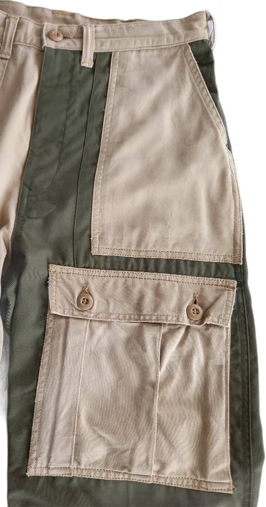 Schott × Vintage Rare!!Schott Reconstruct Patchwork Tactical Cargo Pants Size US 31 - 6 Thumbnail