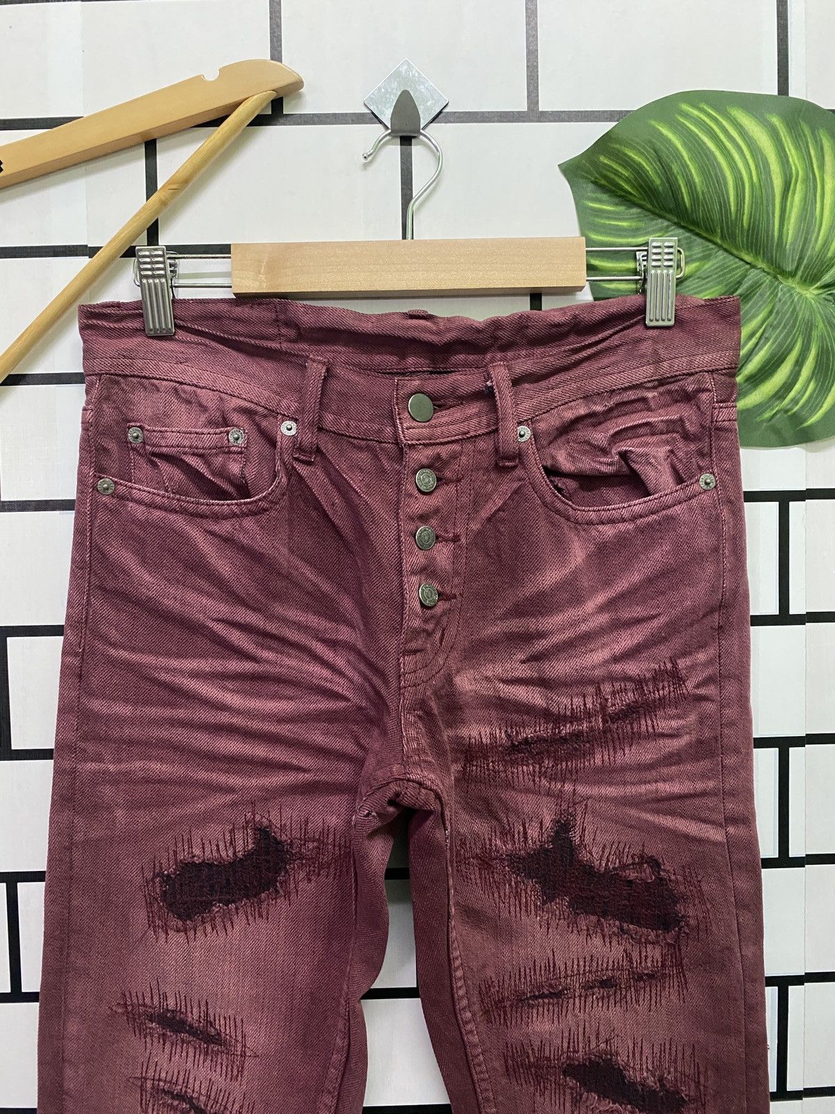 Tornado Mart Japanese Brand TORNADO MART Low Rises Distressed Style Denim Size US 28 / EU 44 - 3 Thumbnail