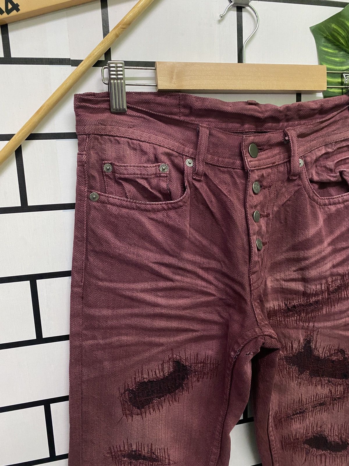 Tornado Mart Japanese Brand TORNADO MART Low Rises Distressed Style Denim Size US 28 / EU 44 - 5 Thumbnail