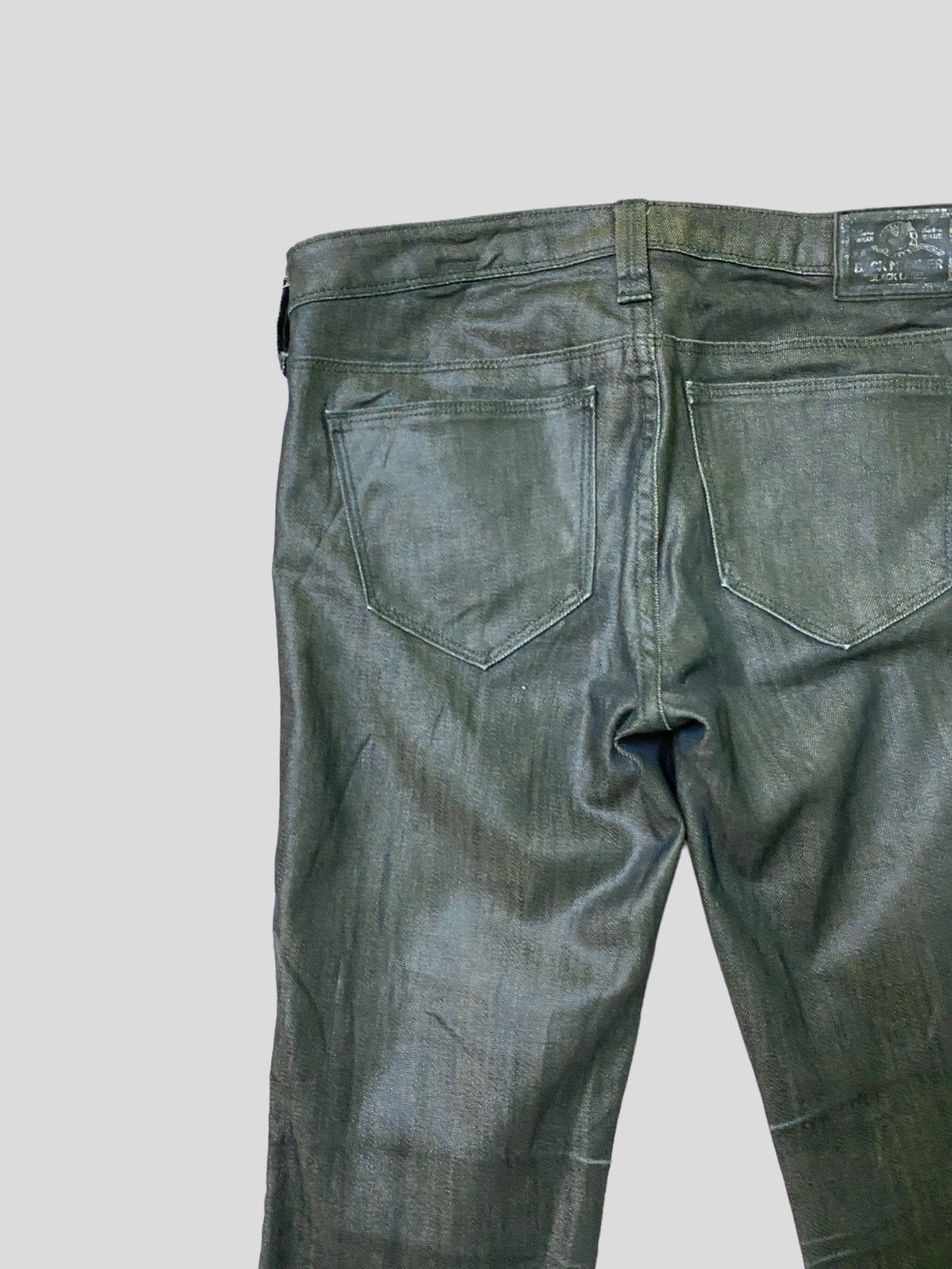 Japanese Brand × Vintage Waxed BACK NUMBER Skinny Low Rise Denim Size US 26 / EU 42 - 11 Thumbnail