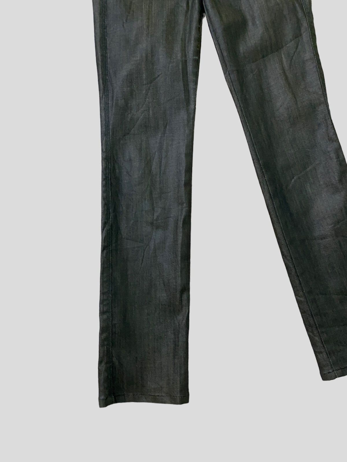 Japanese Brand × Vintage Waxed BACK NUMBER Skinny Low Rise Denim Size US 26 / EU 42 - 6 Thumbnail