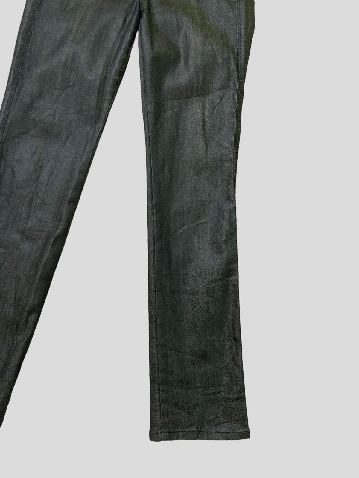 Japanese Brand × Vintage Waxed BACK NUMBER Skinny Low Rise Denim Size US 26 / EU 42 - 5 Thumbnail