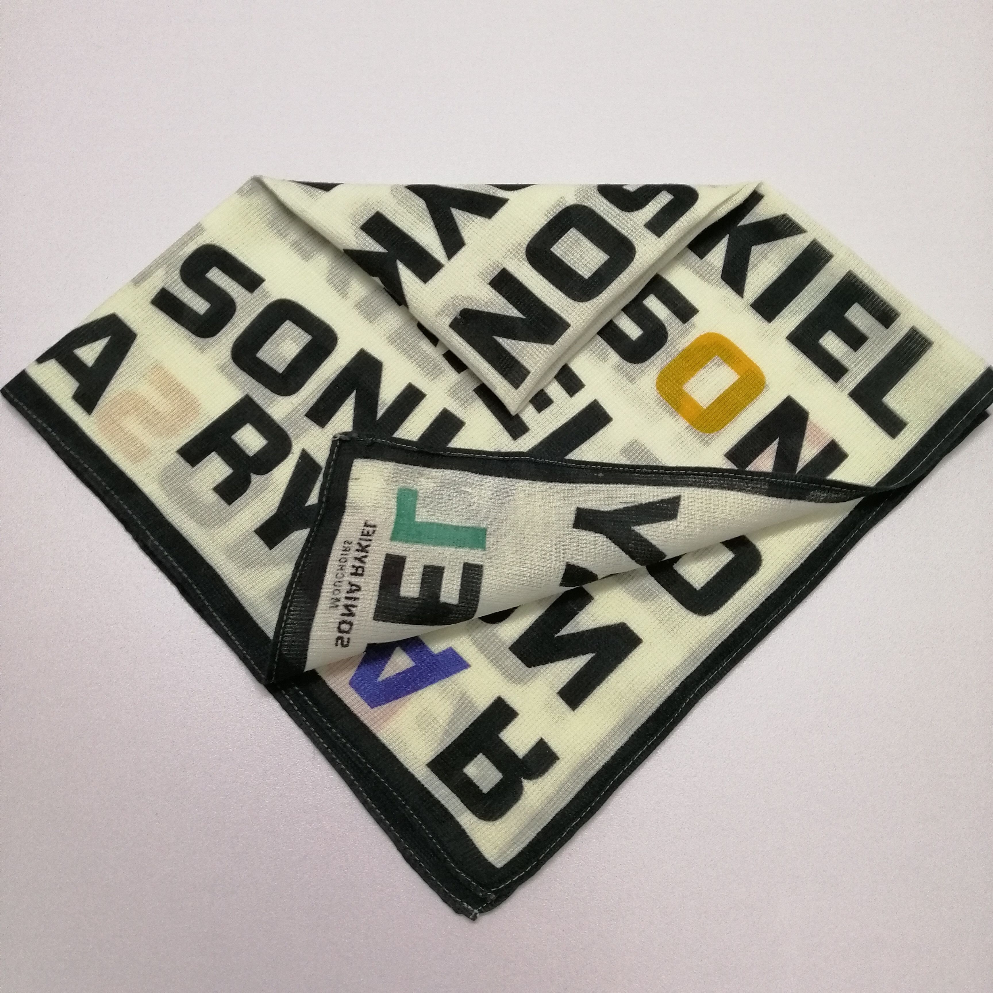 Sonia Rykiel × Vintage Sonia Rykiel Handkerchief/Neckerchief/Bandana-KD2100 Size ONE SIZE - 7 Thumbnail