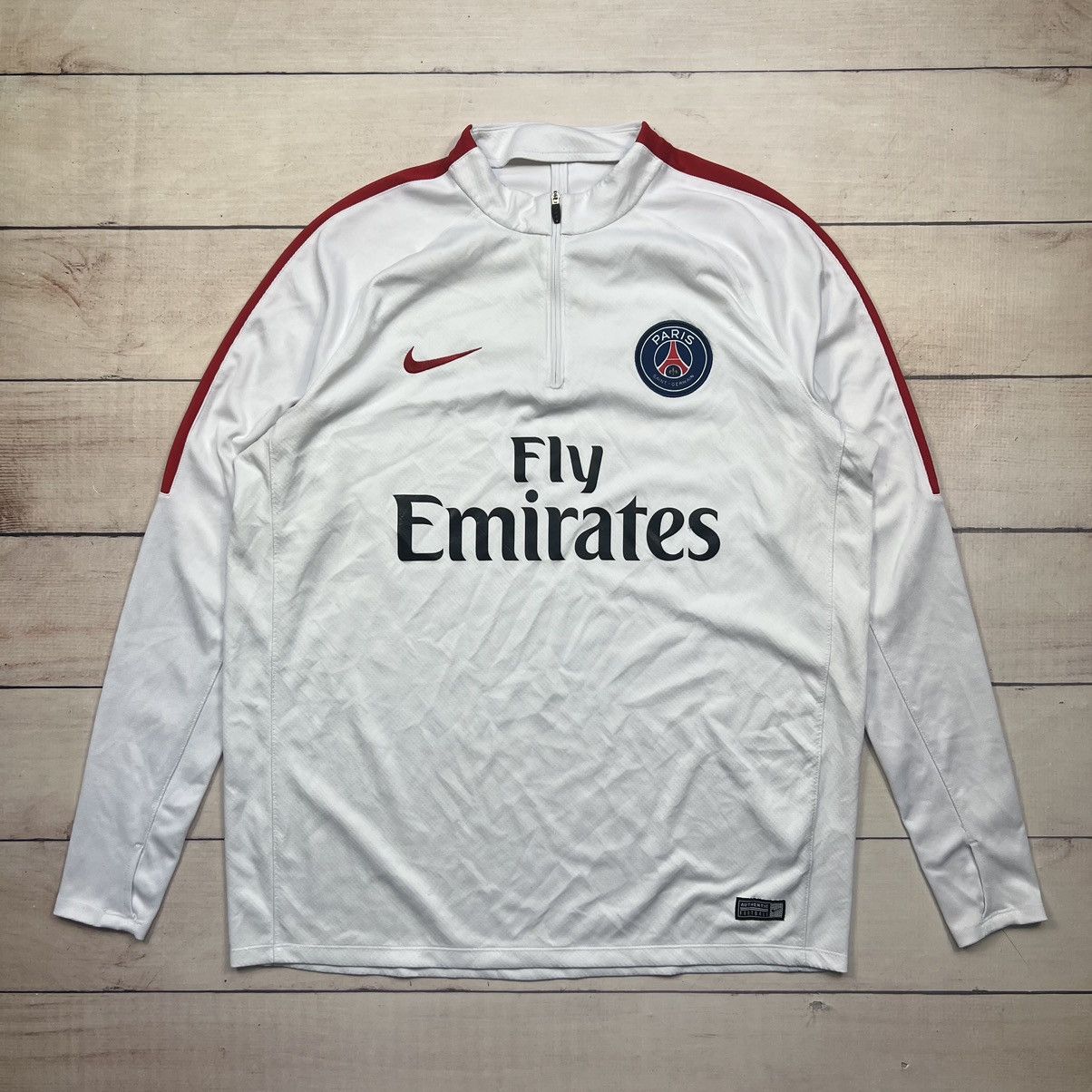 Nike Nike x PSG Paris Saint Germain Sweatshirt Zip White Logo Size US XL / EU 56 / 4 - 1 Thumbnail