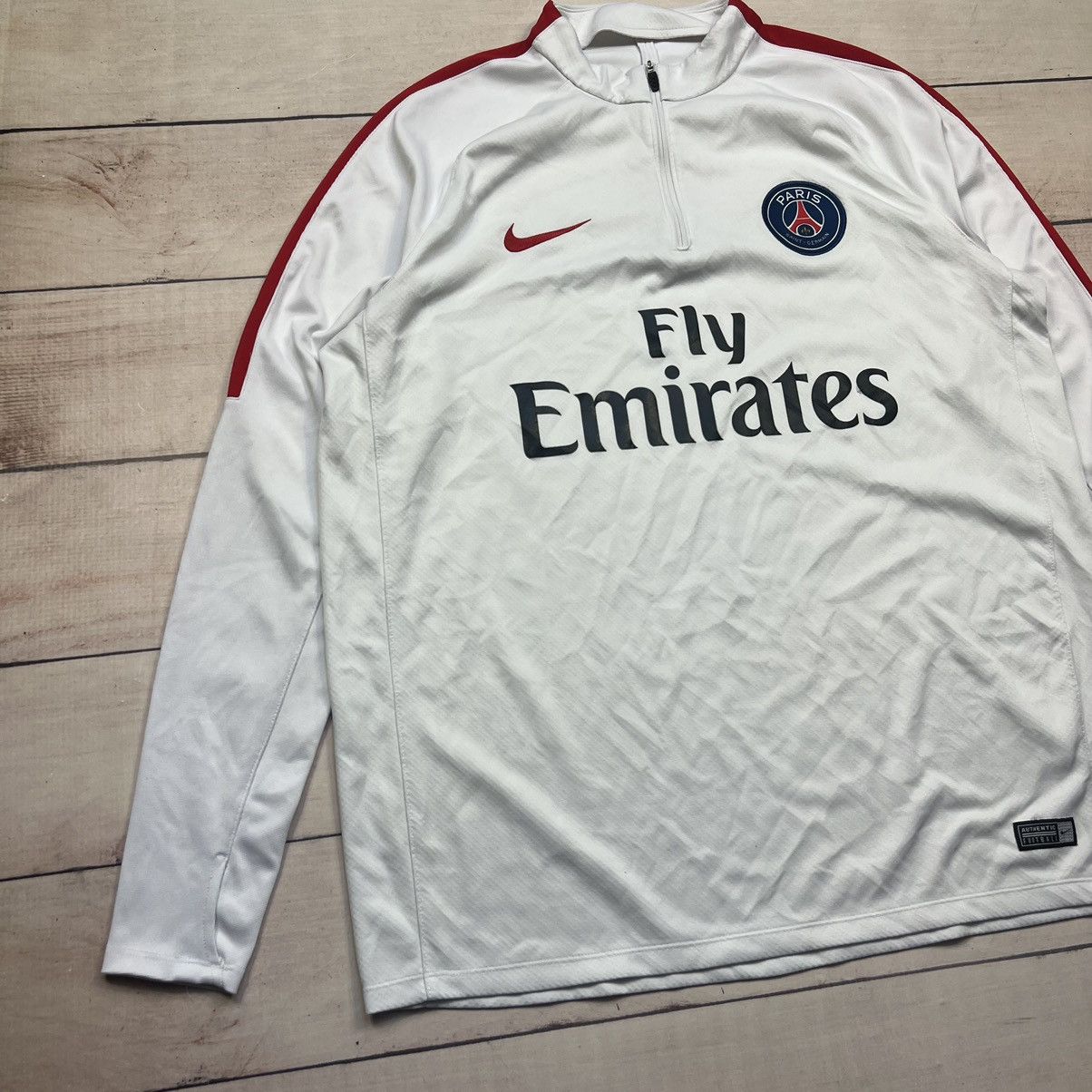 Nike Nike x PSG Paris Saint Germain Sweatshirt Zip White Logo Size US XL / EU 56 / 4 - 2 Thumbnail