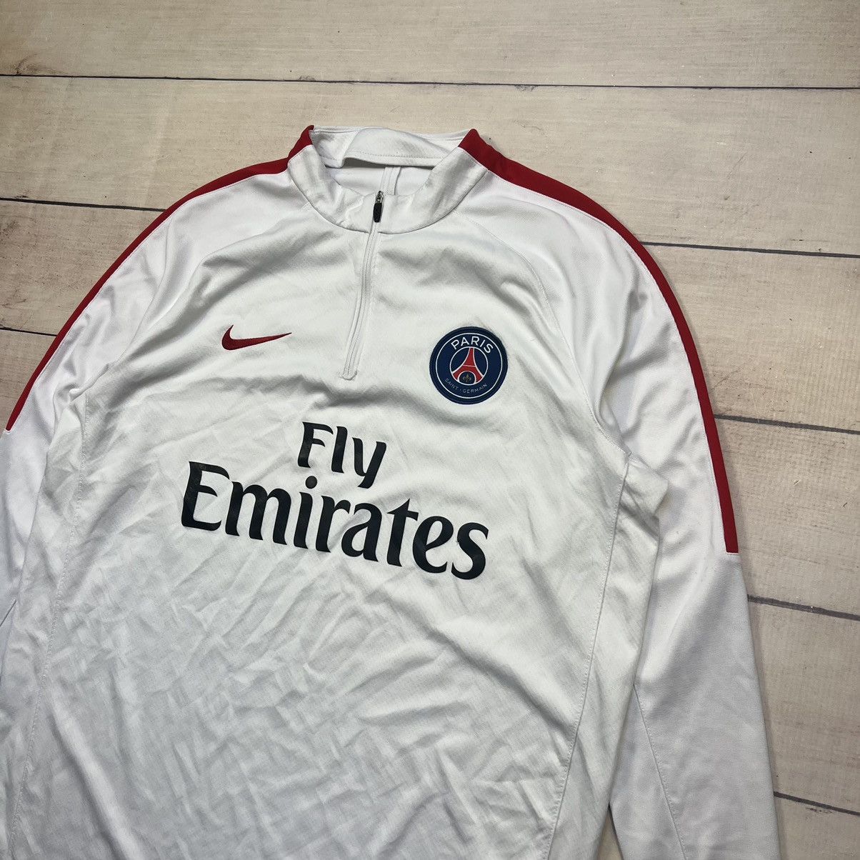 Nike Nike x PSG Paris Saint Germain Sweatshirt Zip White Logo Size US XL / EU 56 / 4 - 3 Thumbnail