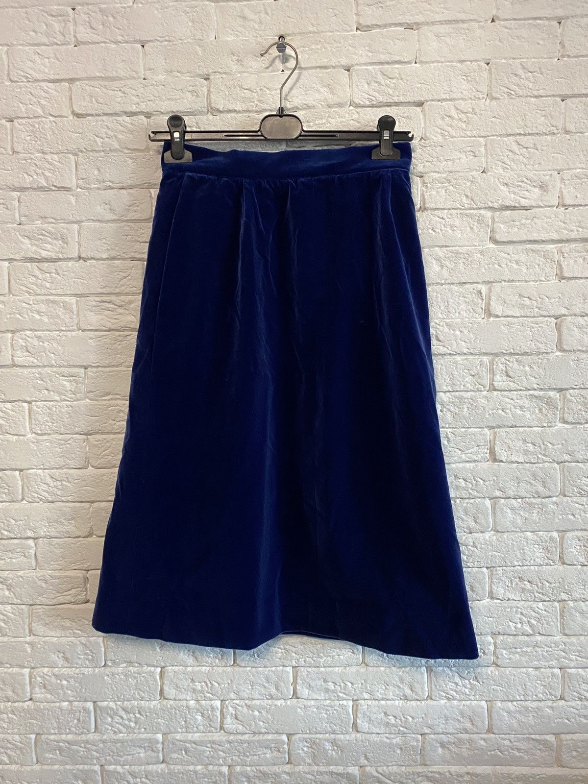 image of Skirt Saint Laurent Paris 70’S in Navy Blue, Women's (Size 26)