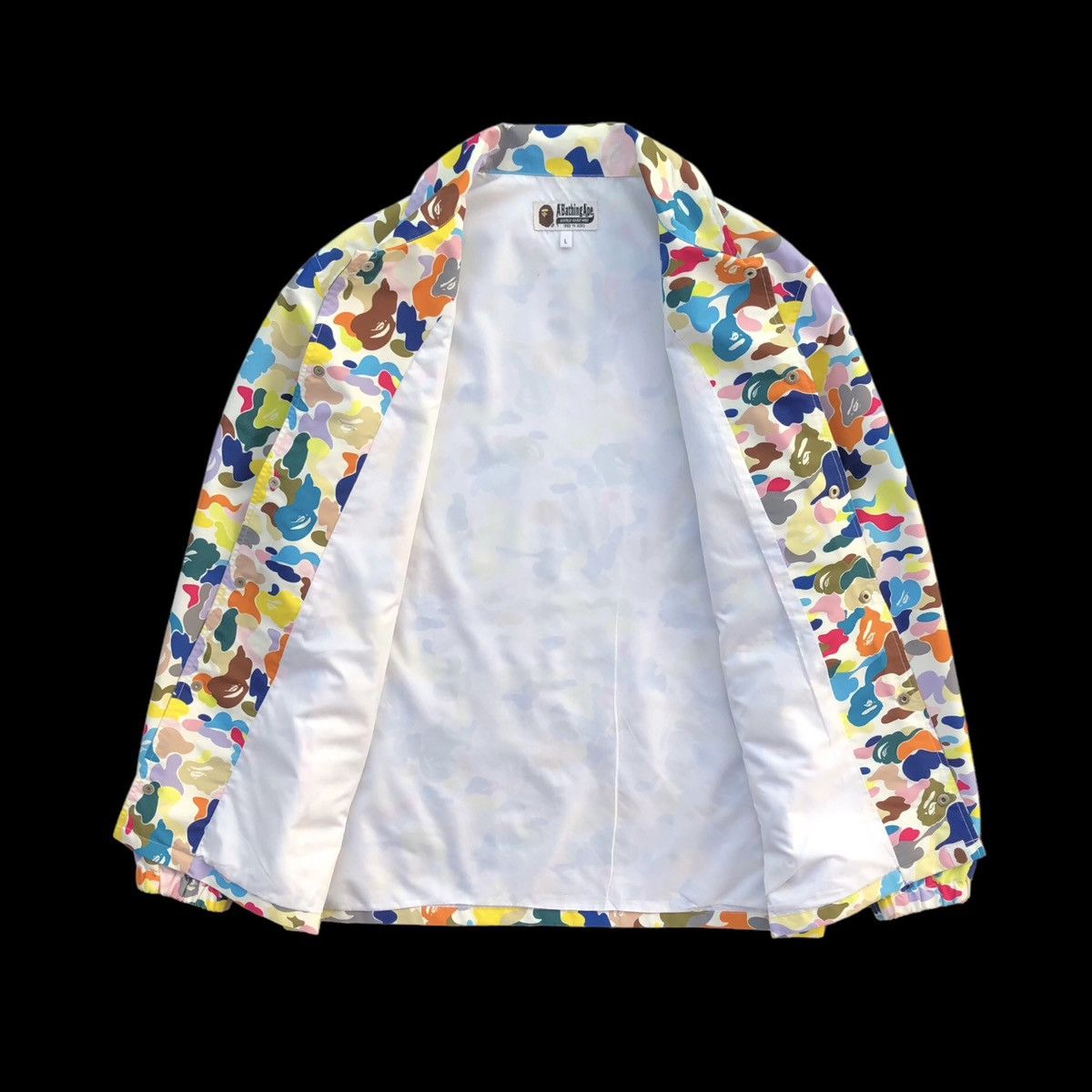 Bape Multi Camo College Coach Jacket Size US L / EU 52-54 / 3 - 3 Thumbnail