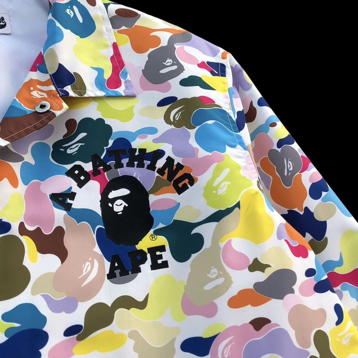 Bape Multi Camo College Coach Jacket Size US L / EU 52-54 / 3 - 5 Thumbnail