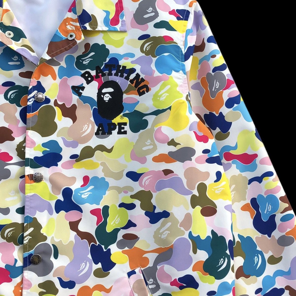 Bape Multi Camo College Coach Jacket Size US L / EU 52-54 / 3 - 4 Thumbnail