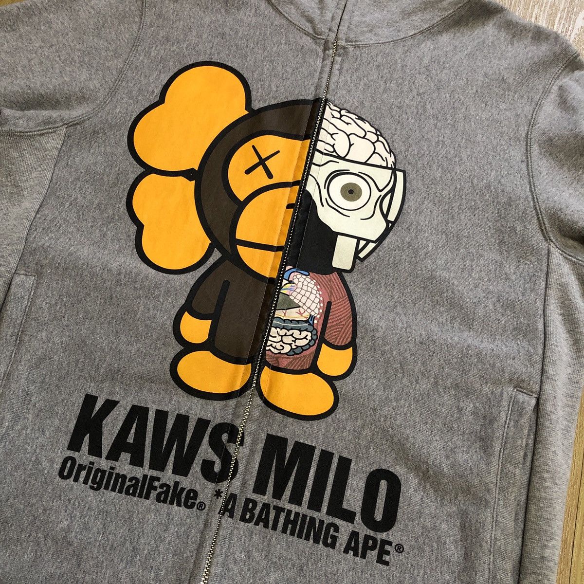 Bape × Kaws × Original Fake Bape x Original Fake Kaws Milo Full Zip Hoodie Size US S / EU 44-46 / 1 - 3 Thumbnail
