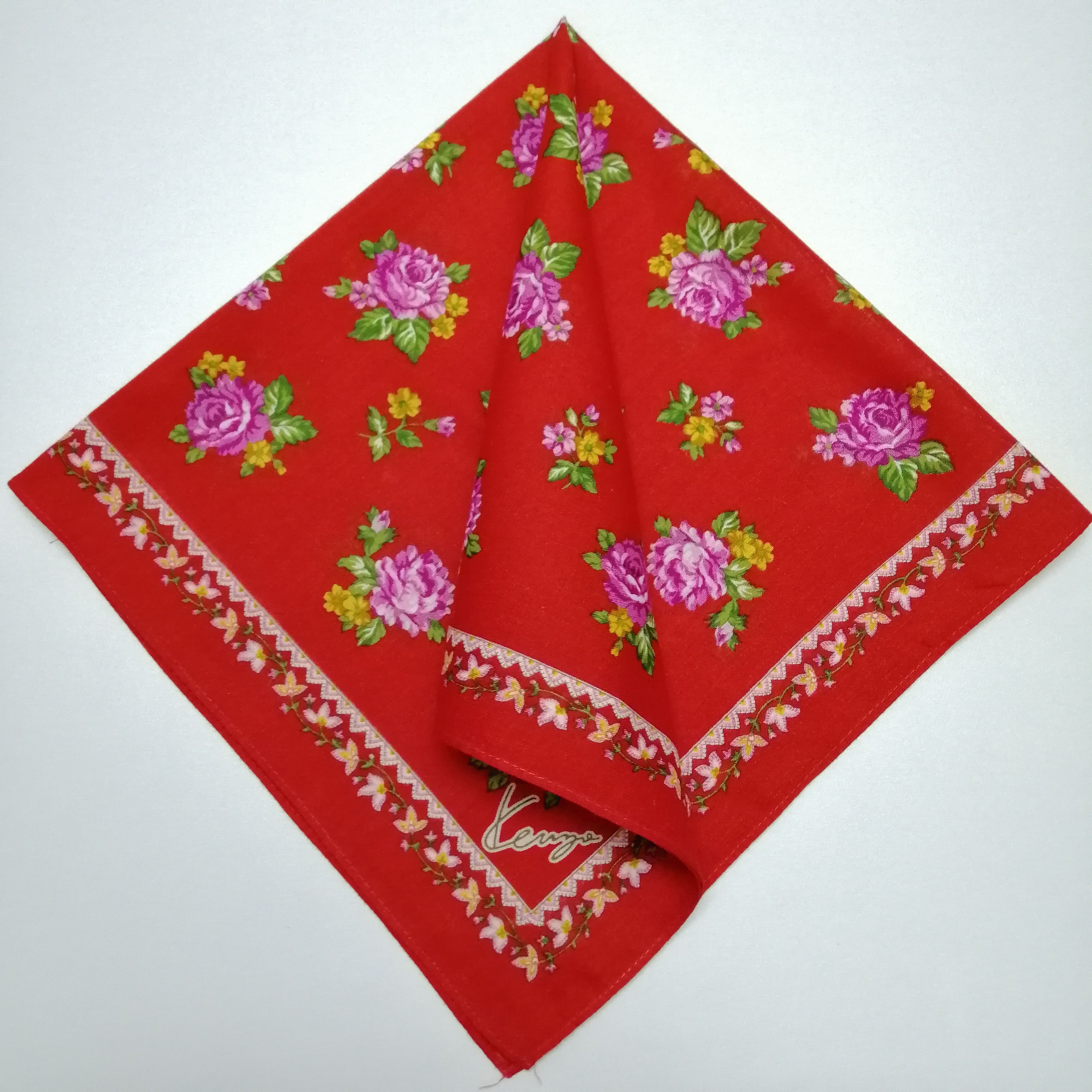 Kenzo × Vintage Kenzo Handkerchief/Neckerchief/Bandana-KD2020 Size ONE SIZE - 1 Thumbnail