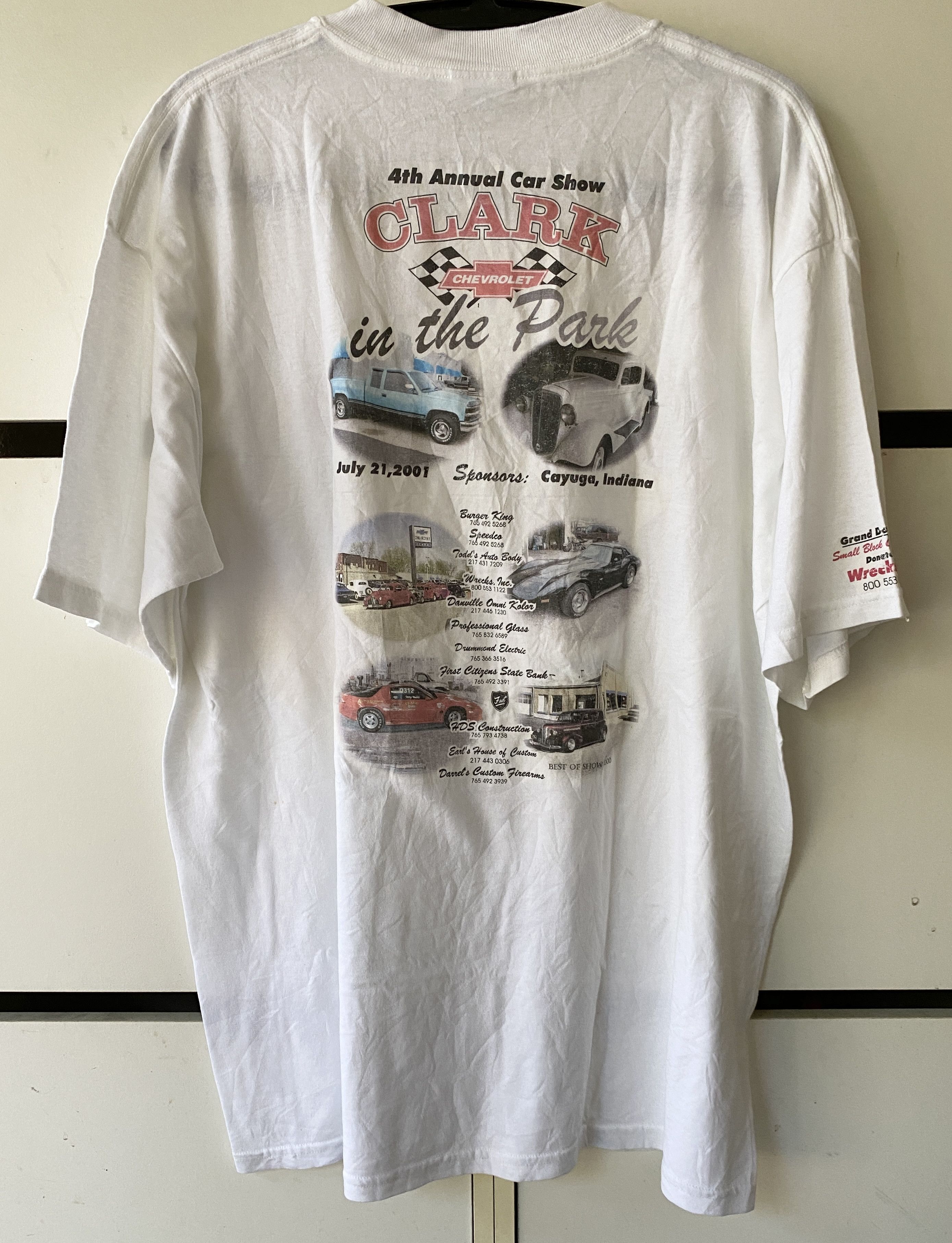 Chevrolet × Clarks VINTAGE Y2K CLARK CHEVROLET MOTOR SHOW T SHIRT Size US XL / EU 56 / 4 - 1 Thumbnail