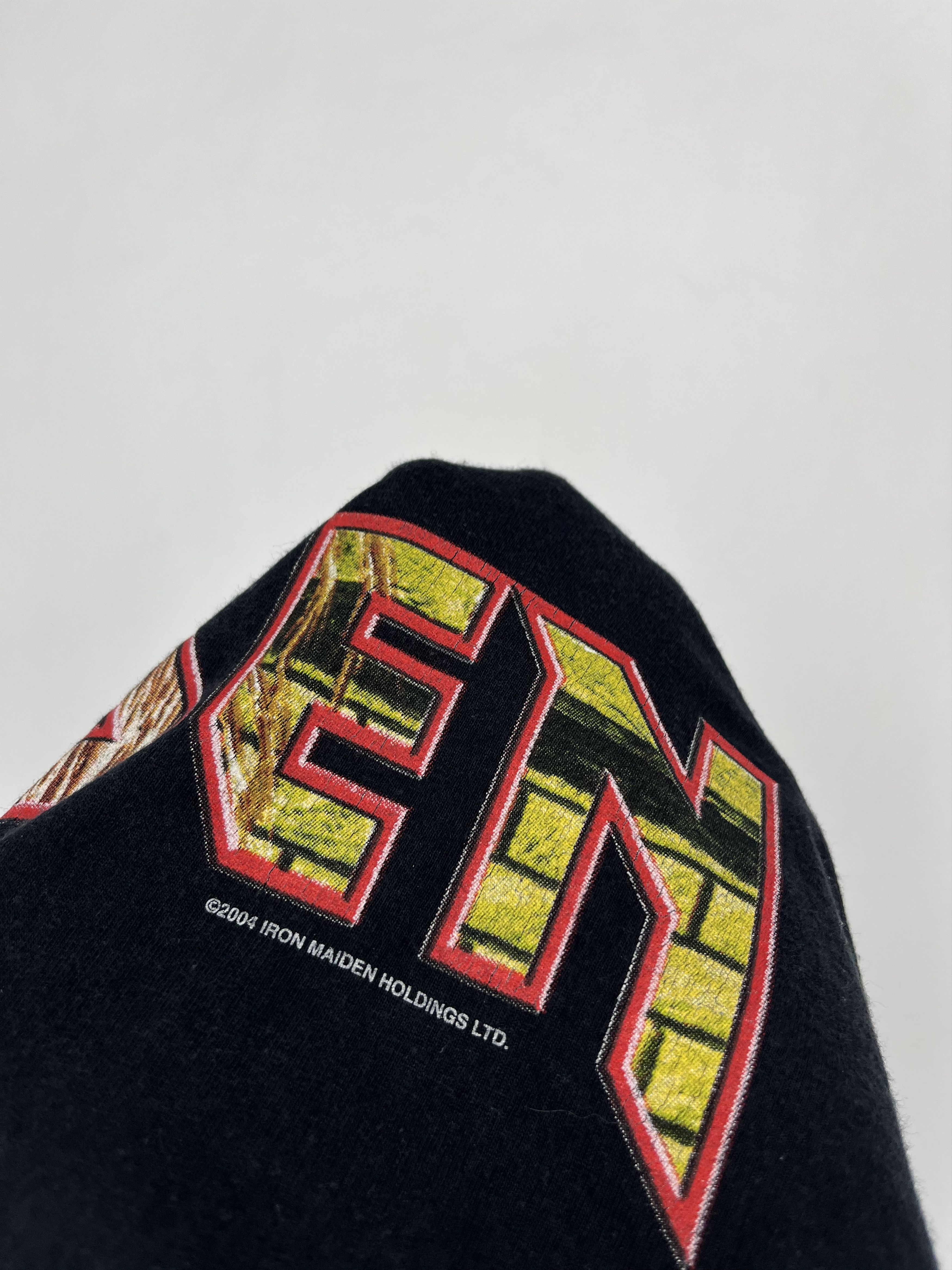 Iron Maiden × Vintage Vintage 2004 Iron Maiden t shirt black big logo y2k Size US XL / EU 56 / 4 - 7 Thumbnail