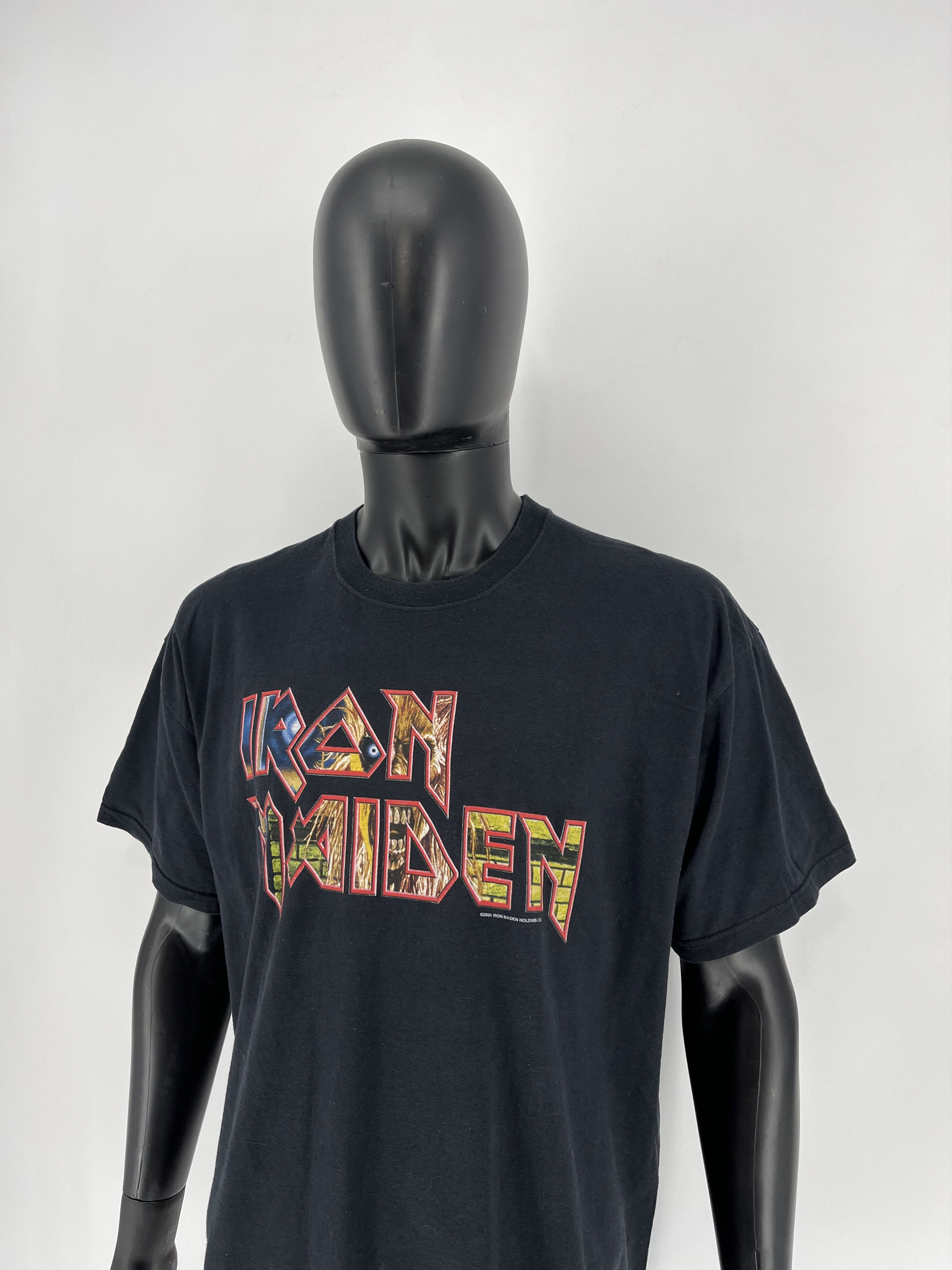 Iron Maiden × Vintage Vintage 2004 Iron Maiden t shirt black big logo y2k Size US XL / EU 56 / 4 - 3 Thumbnail
