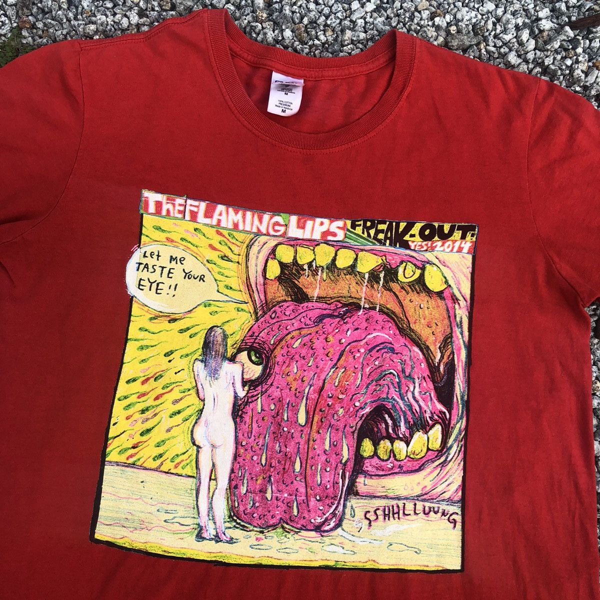 image of Band Tees The Flaming Lips 2014 Tour T Shirt in Red, Men's (Size Medium)