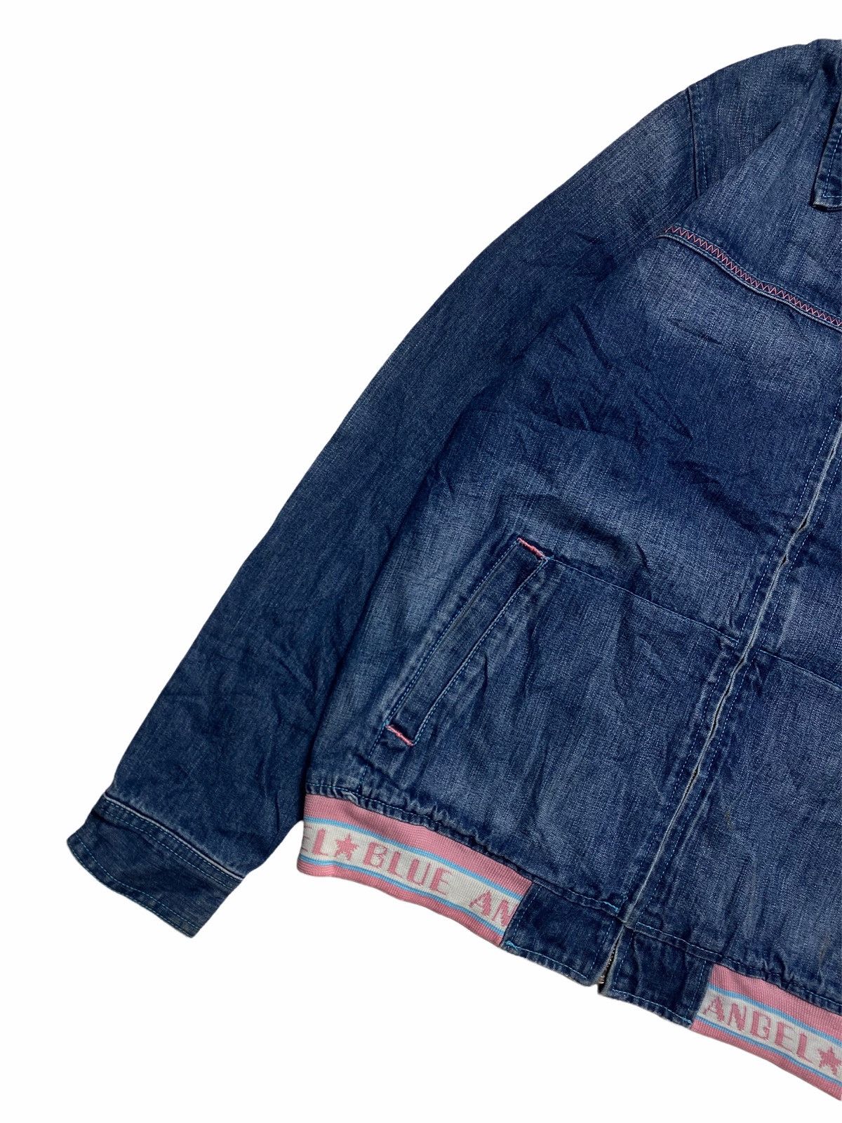 Japanese Brand 1990s Angel Blue - Washed Denim Work Jacket Size US M / EU 48-50 / 2 - 4 Thumbnail