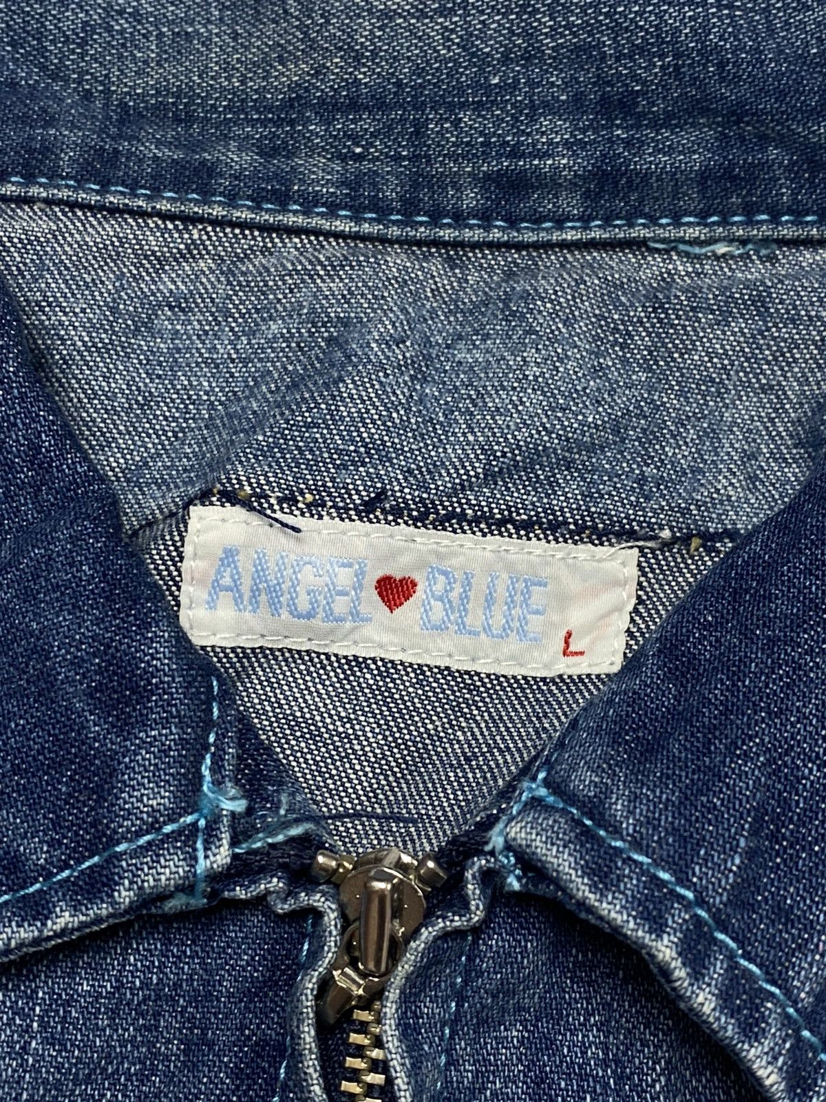 Japanese Brand 1990s Angel Blue - Washed Denim Work Jacket Size US M / EU 48-50 / 2 - 10 Thumbnail