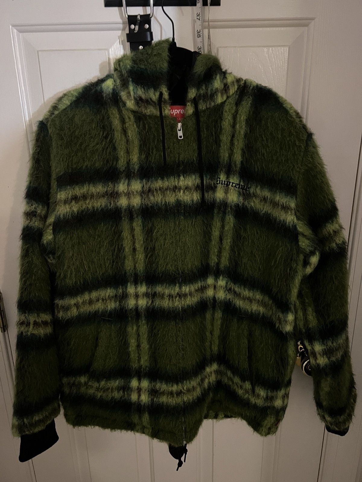 image of Hypebeast x Supreme Mohair Work Jacket in Green, Men's (Size Large)