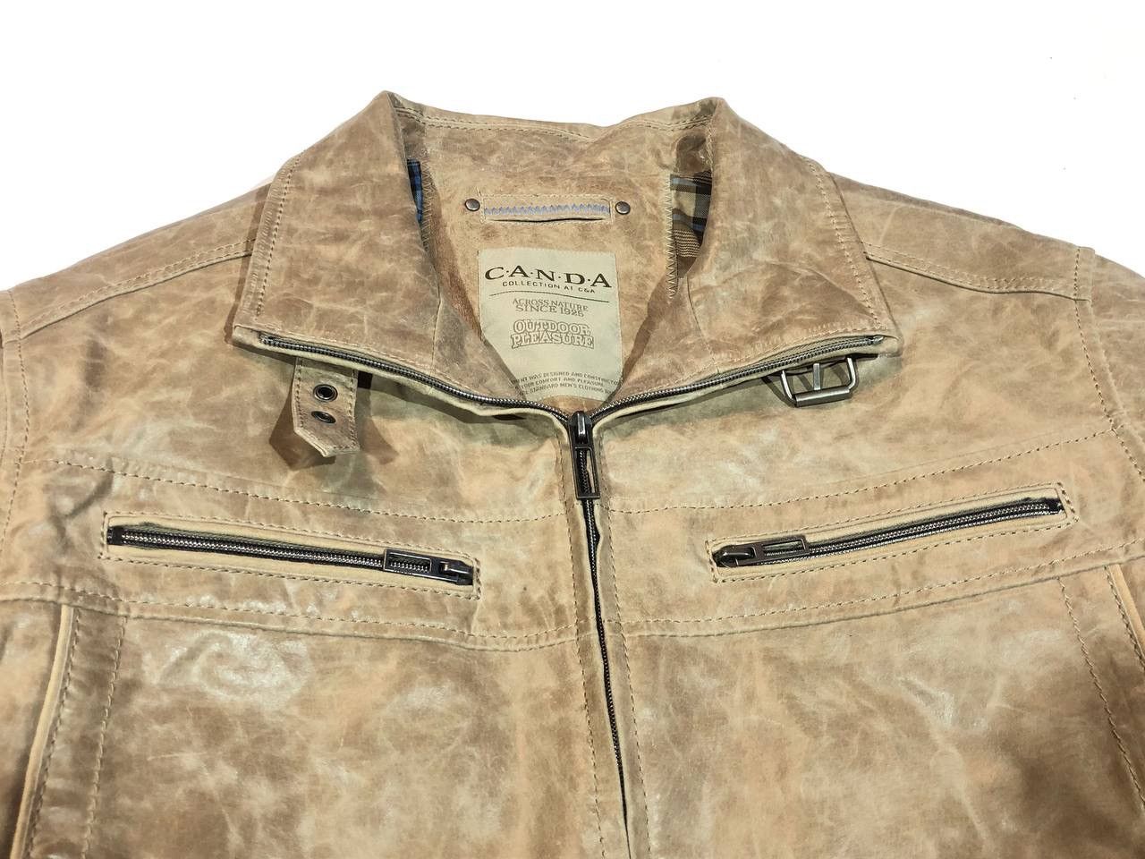 Genuine Leather × Vintage Canda Leather Jacket Vintage Size US XL / EU 56 / 4 - 7 Thumbnail