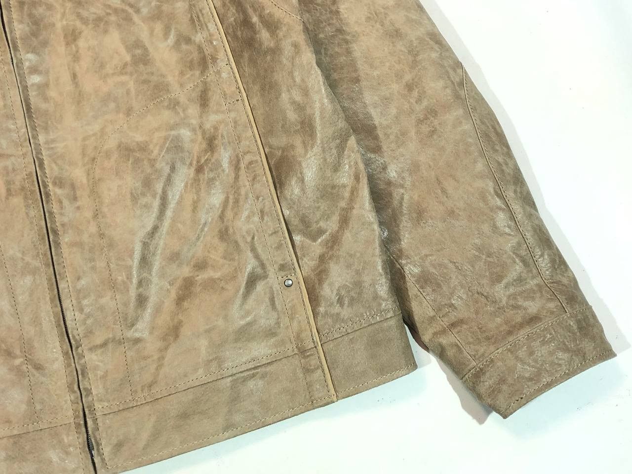 Genuine Leather × Vintage Canda Leather Jacket Vintage Size US XL / EU 56 / 4 - 5 Thumbnail