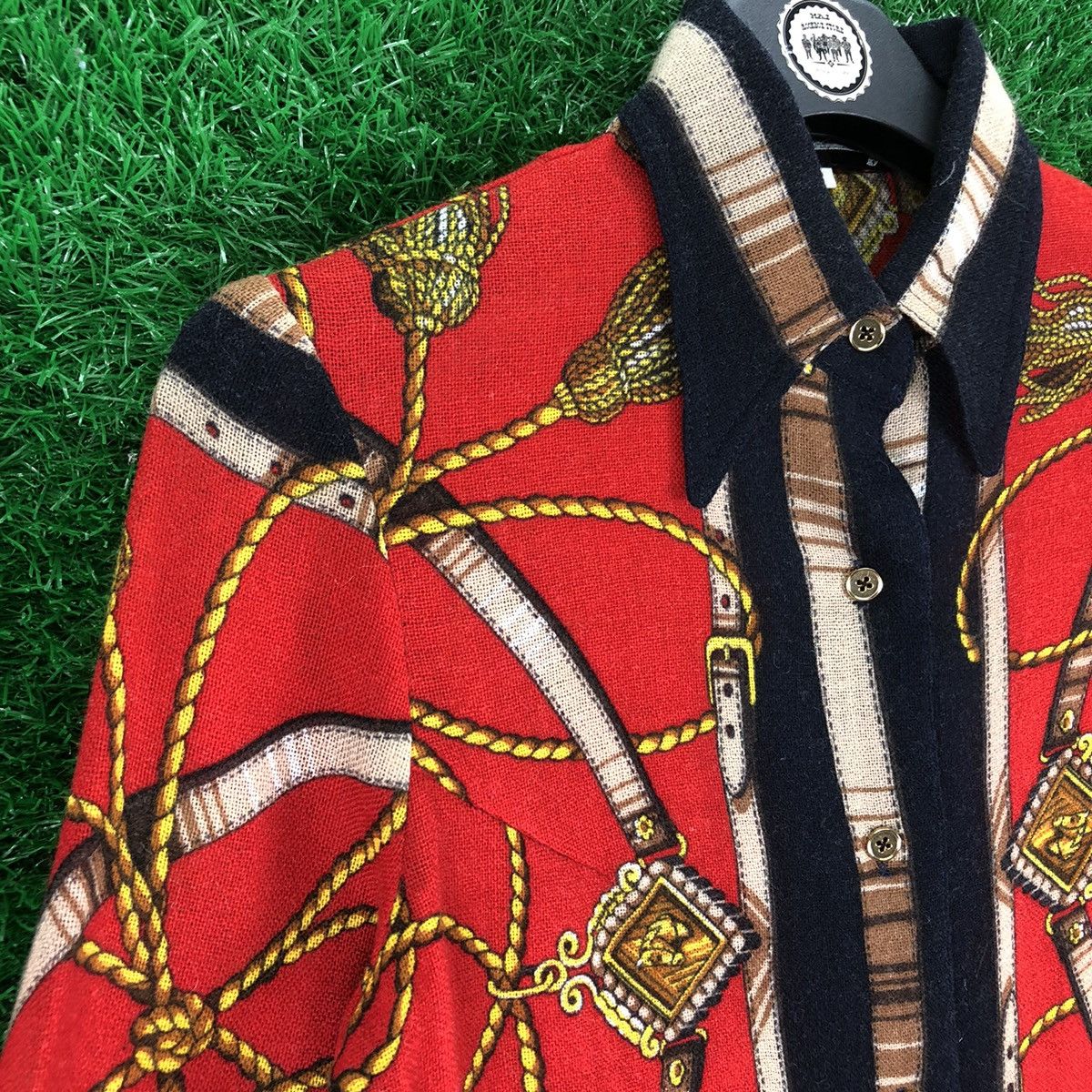 Japanese Brand × Vintage Vintage 90's Fullprint Women Shirt by Lotcham Size XS / US 0-2 / IT 36-38 - 2 Thumbnail