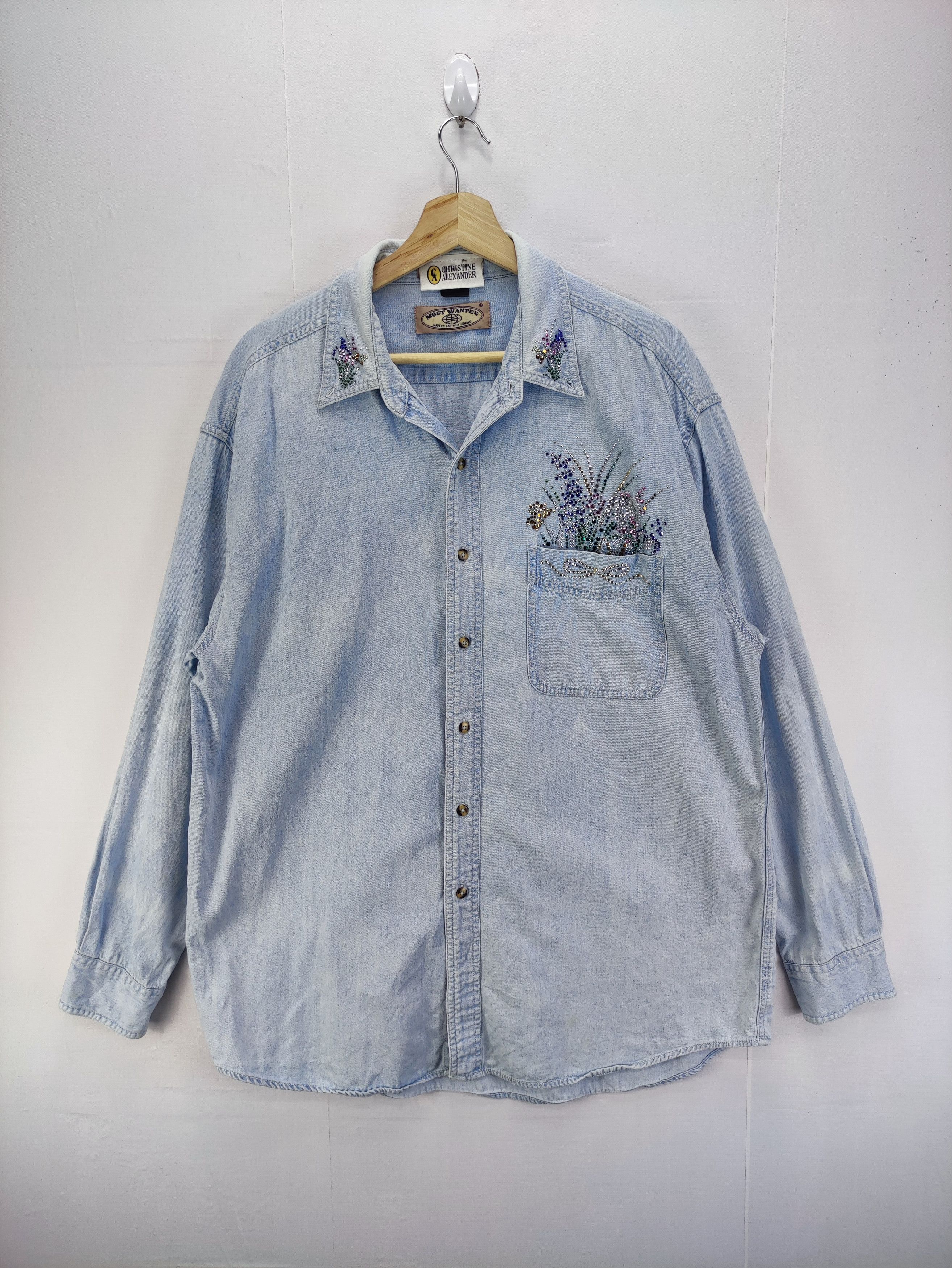 Vintage Vintage Christine Alexander Shirt Button Up Size L / US 10 / IT 46 - 1 Thumbnail